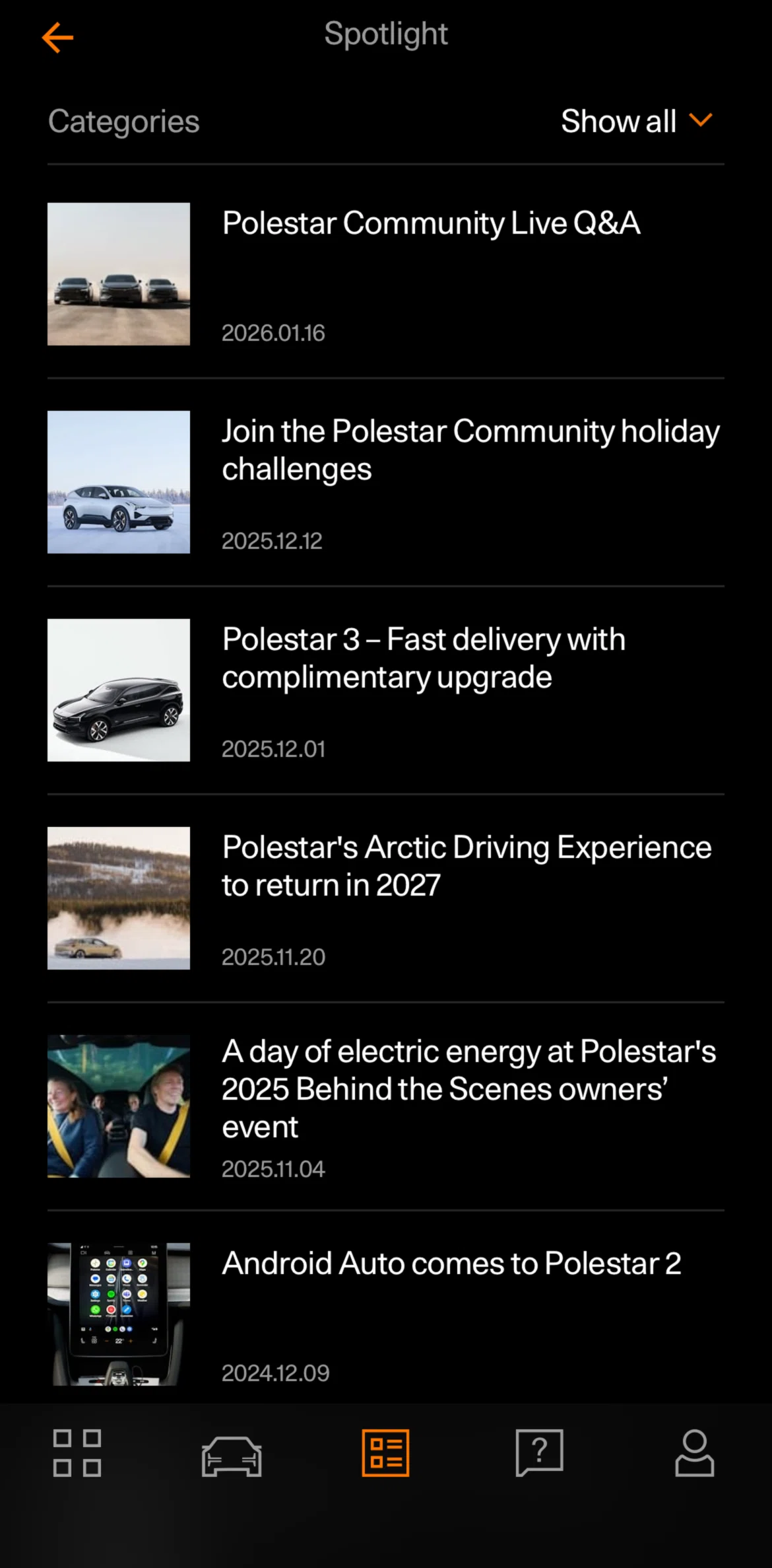 Polestar Screen screen in the Article detail flow