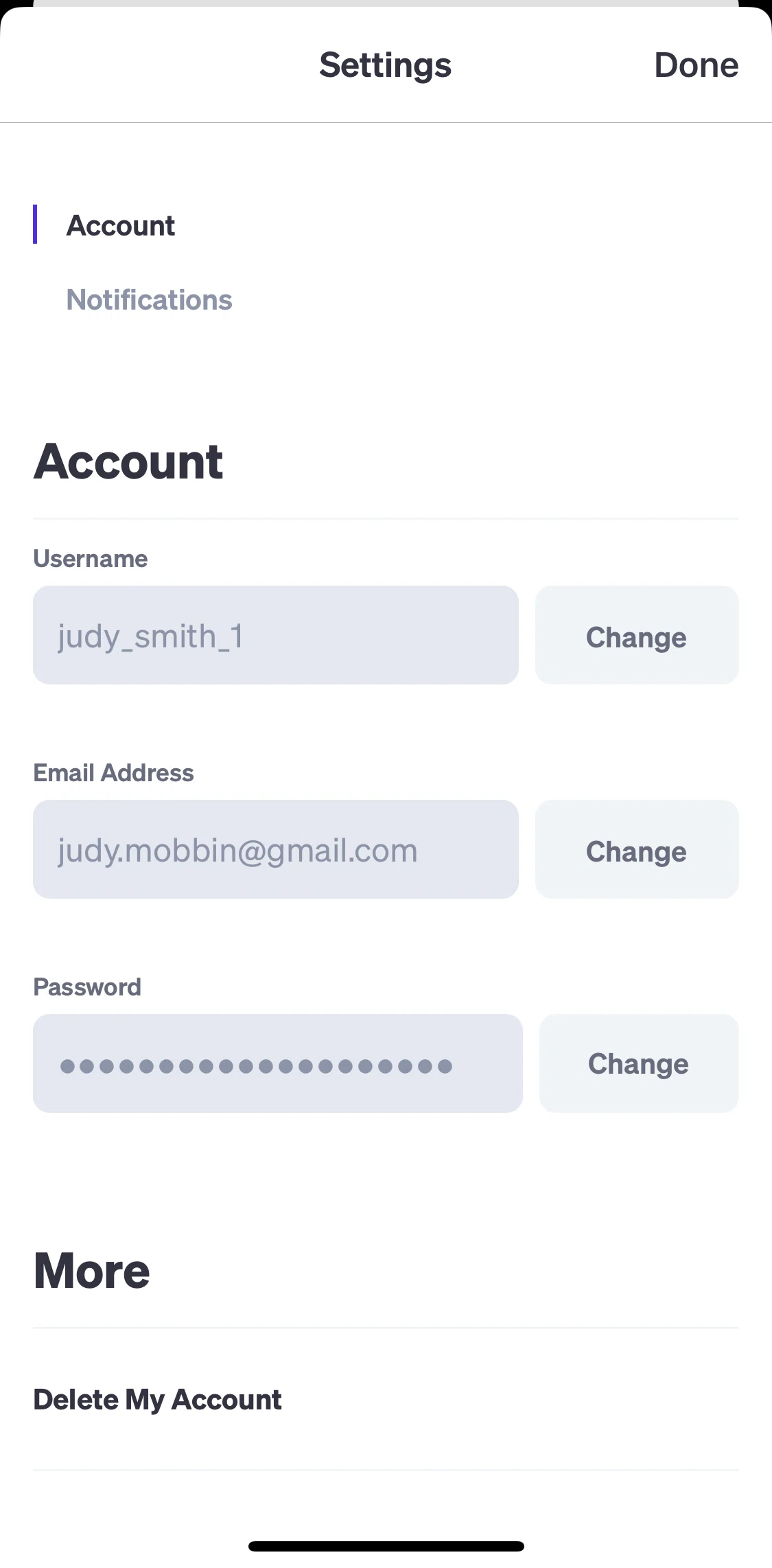 Polywork Screen screen in the Changing password flow