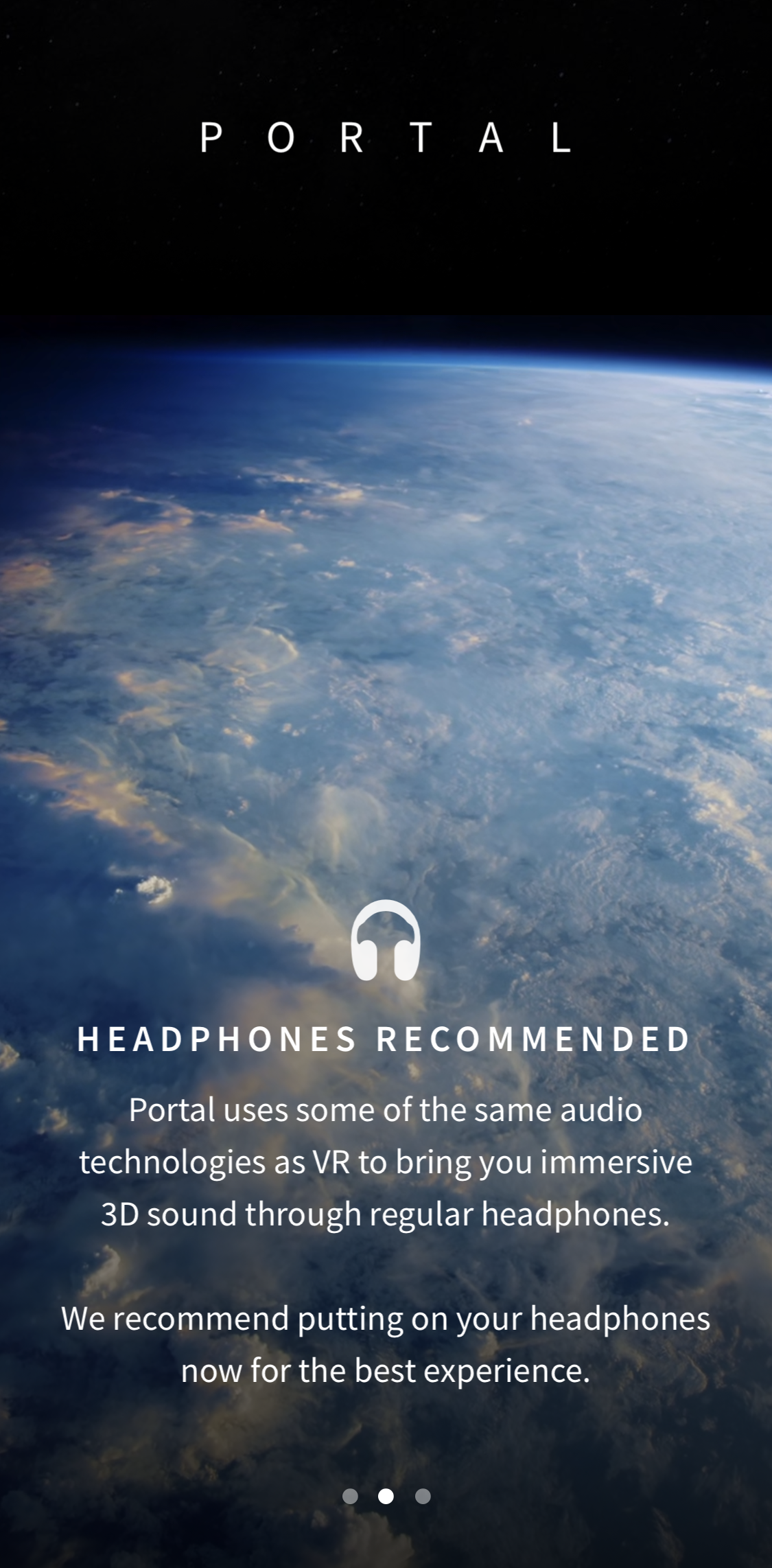 Portal Welcome slides screen in the General Browsing flow