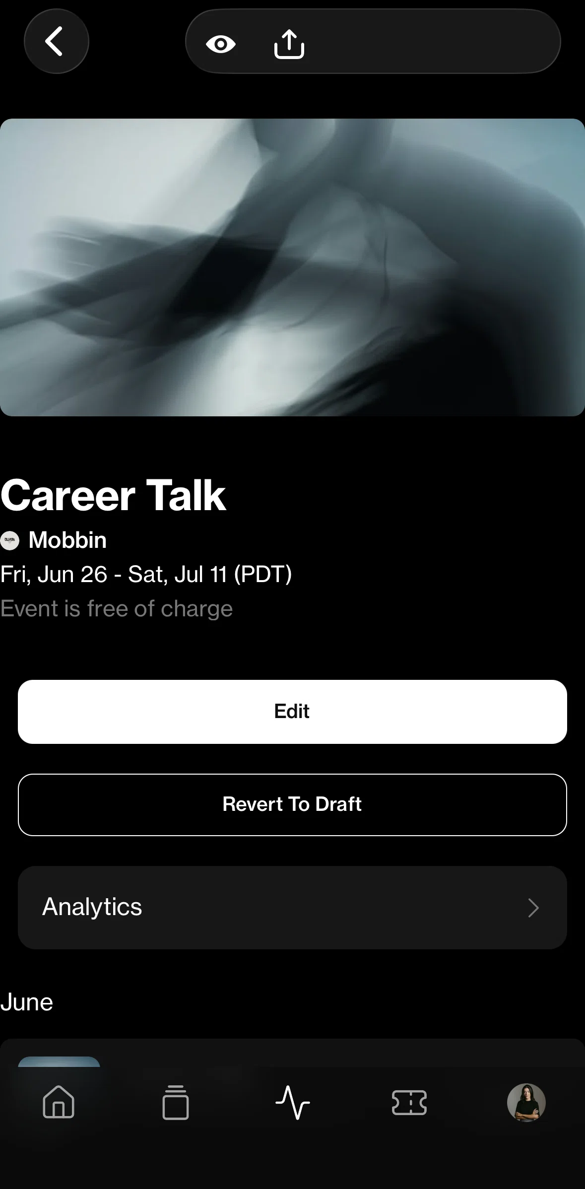 Posh Screen screen in the Analytics flow