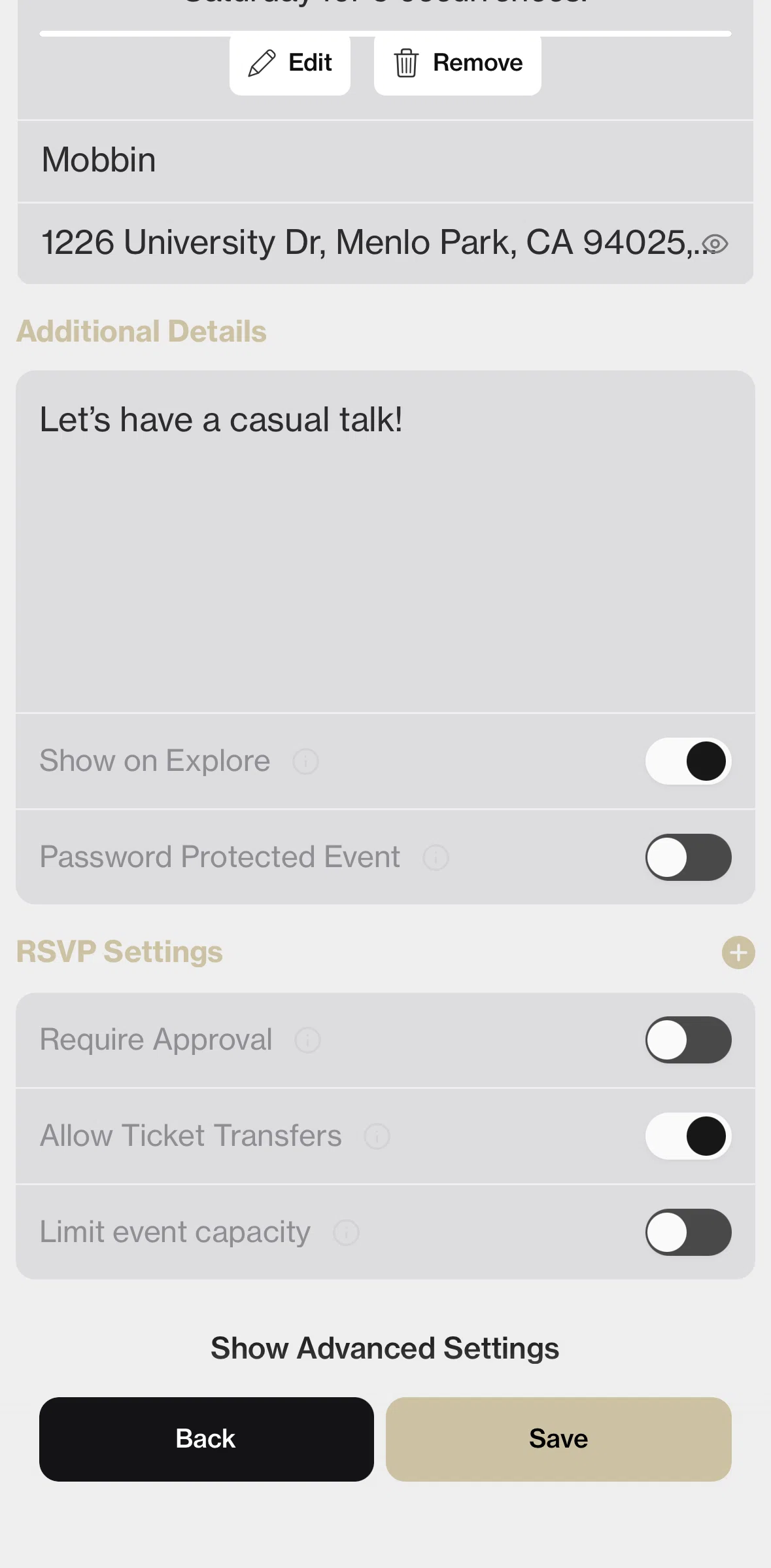 Posh Screen screen in the Creating a password flow