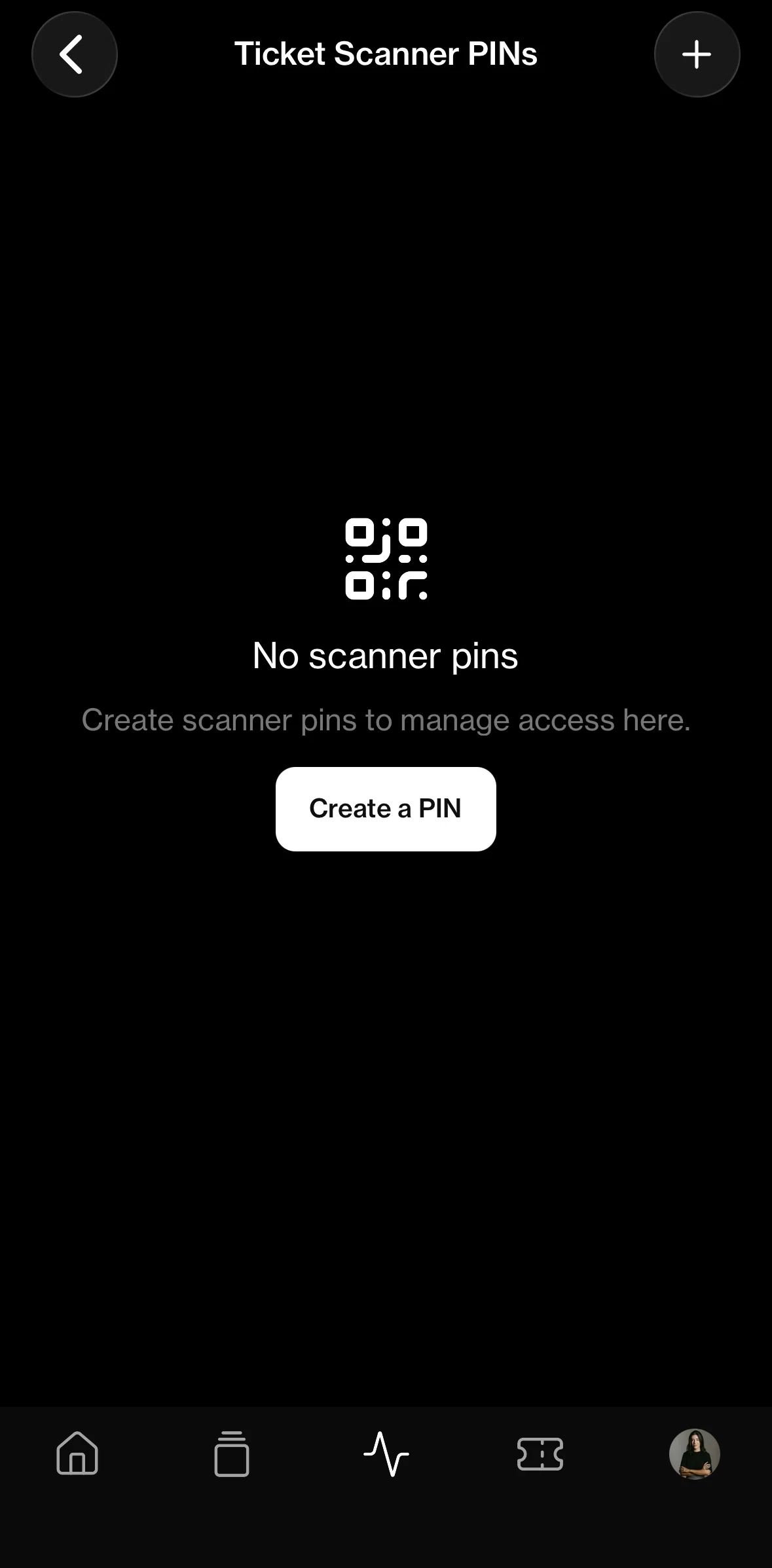 Posh Screen screen in the Creating a PIN flow