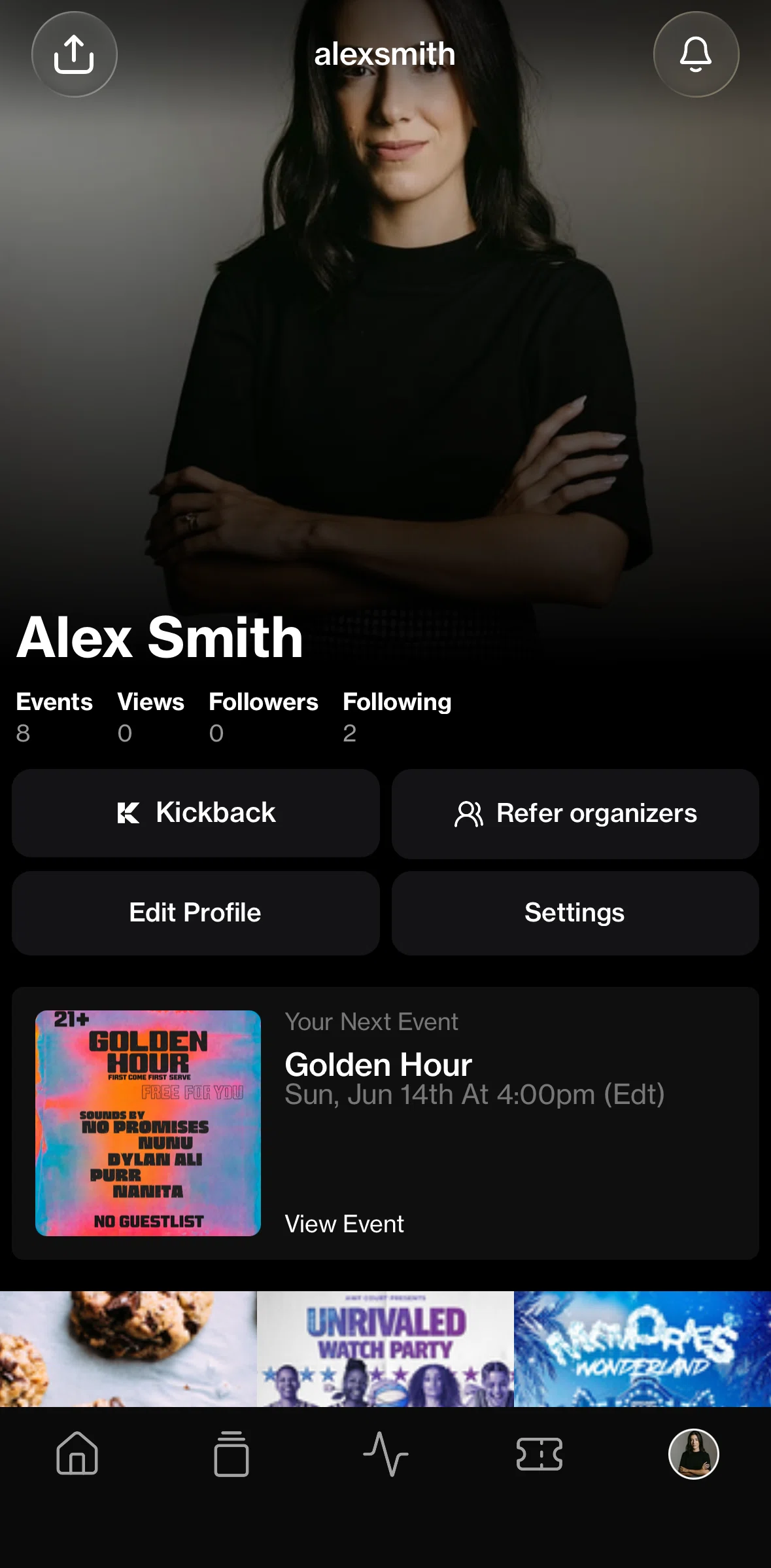 Posh Screen screen in the Editing profile flow