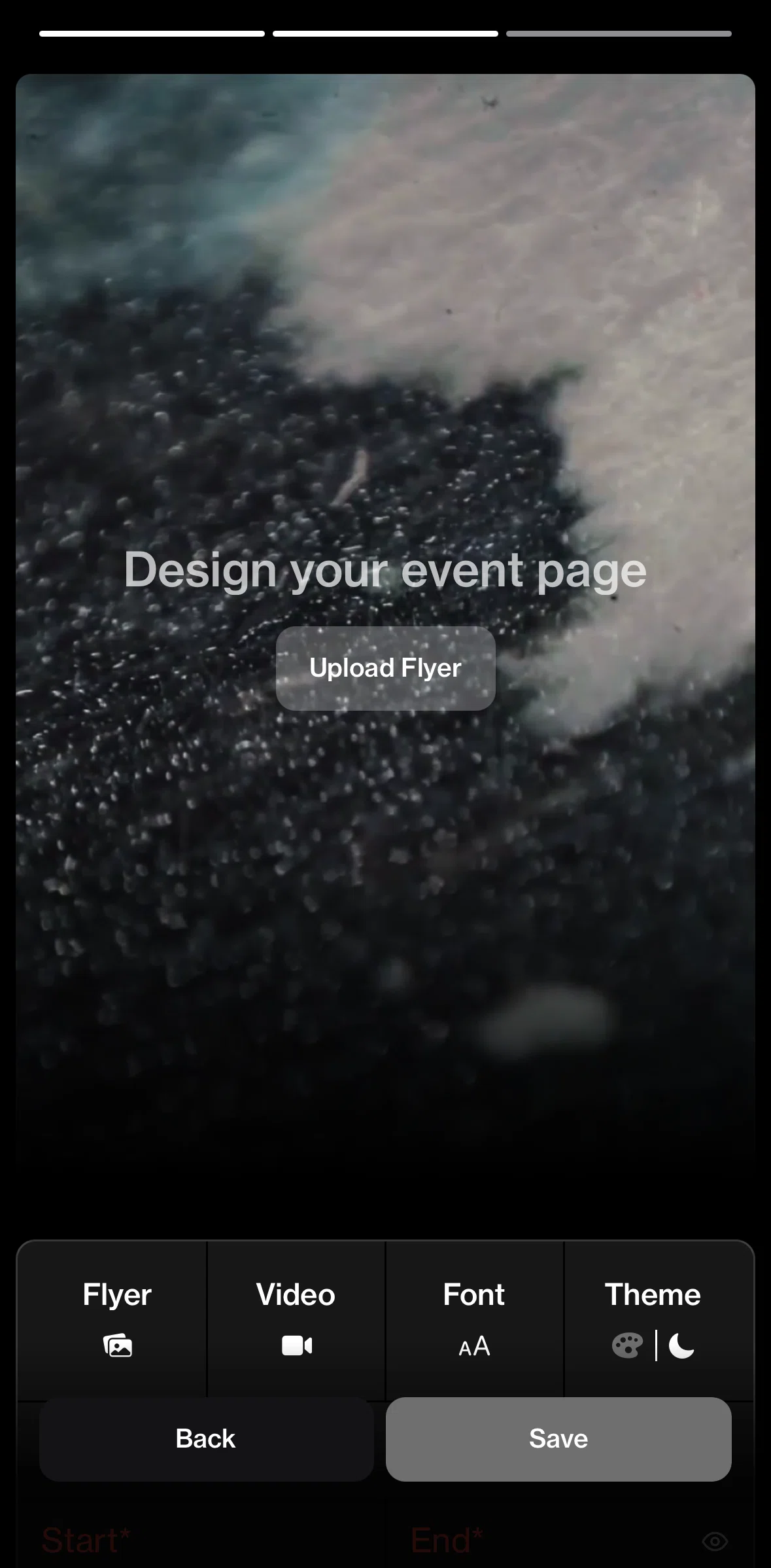 Posh Screen screen in the Selecting a flyer flow