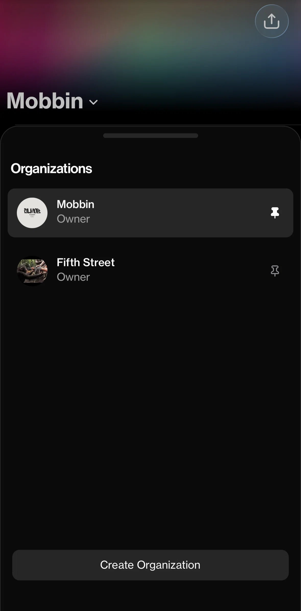 Posh Screen screen in the Updating default organization flow