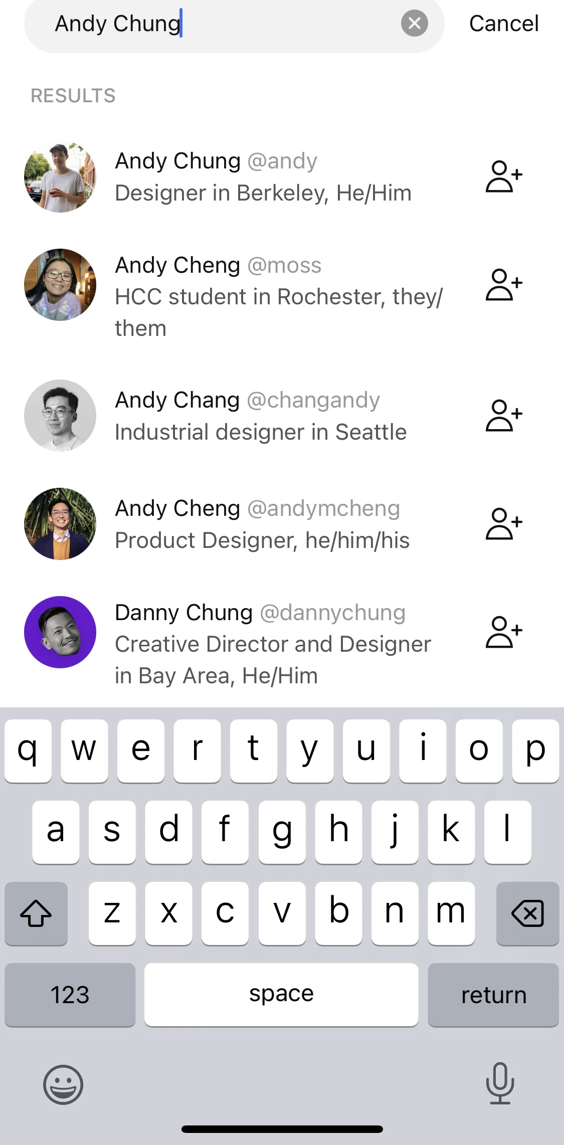 Posts Screen screen in the User’s profile flow