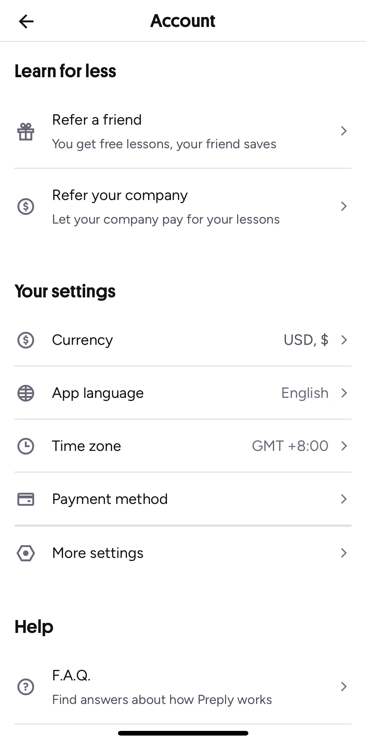 Preply Screen screen in the Editing currency flow