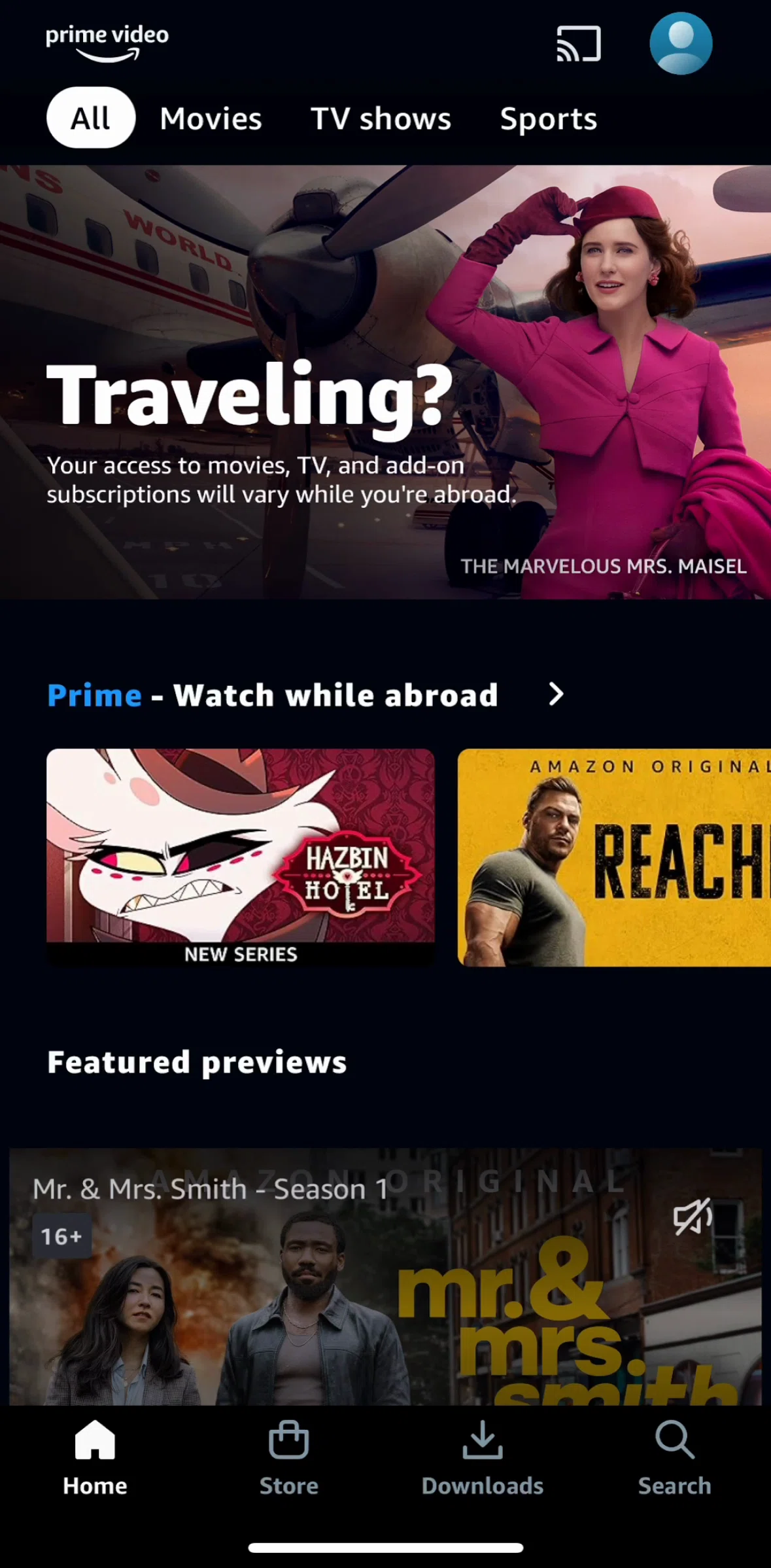 Prime Video Screen screen in the Subscribing to Prime Video flow