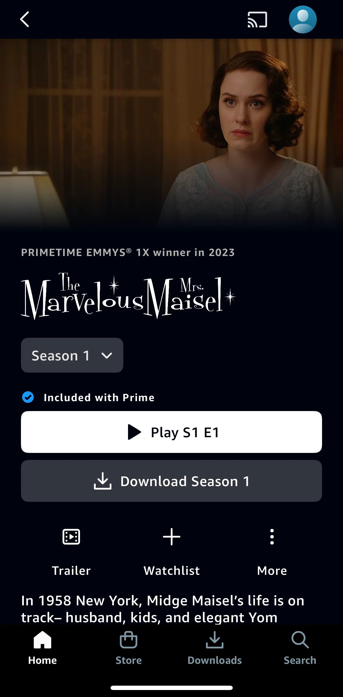 Prime Video Screen screen in the Trailer and X-Ray flow