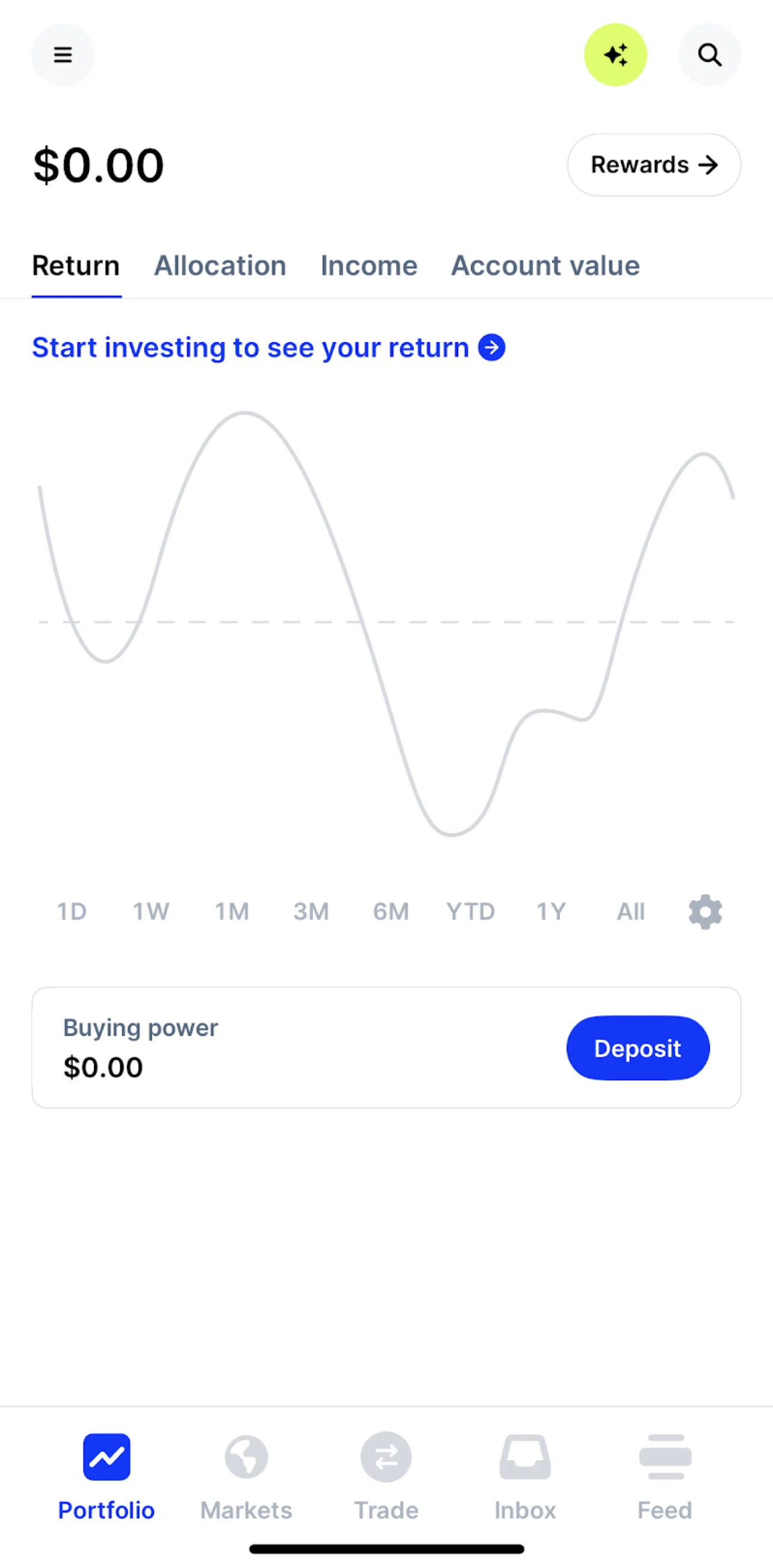 Public Screen screen in the Home flow