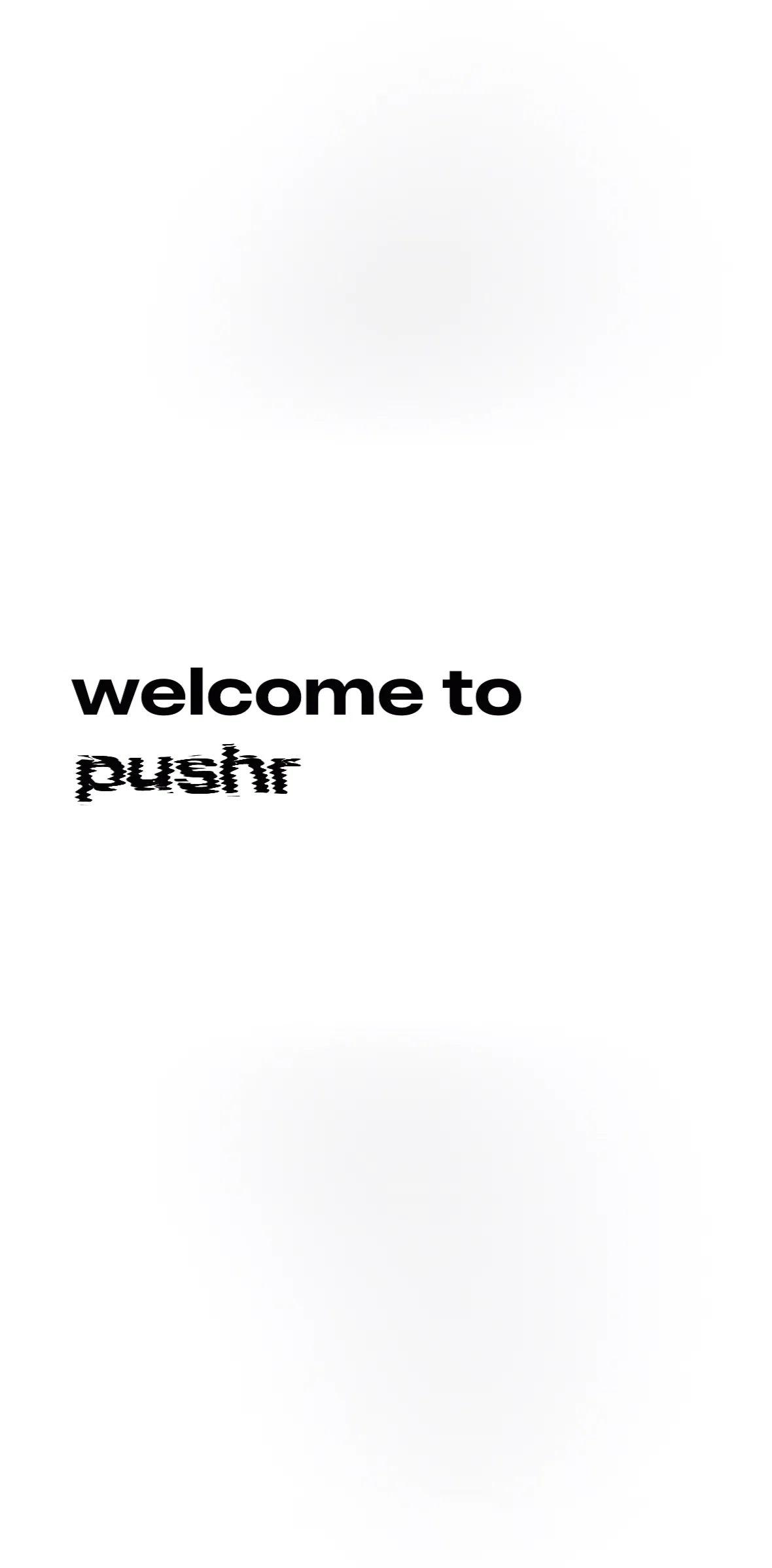 pushr Screen screen in the Onboarding flow