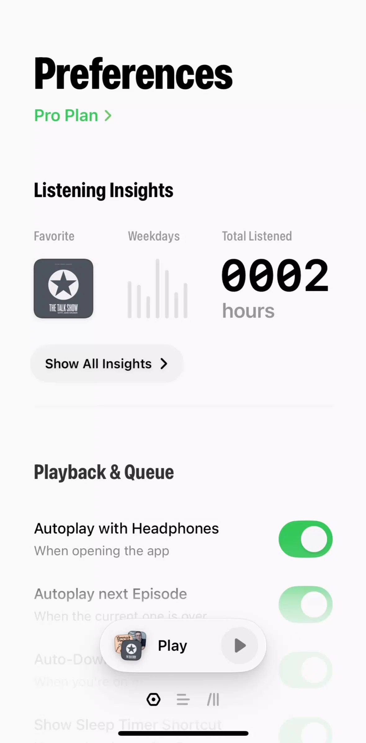 Queue Screen screen in the Listening insights flow