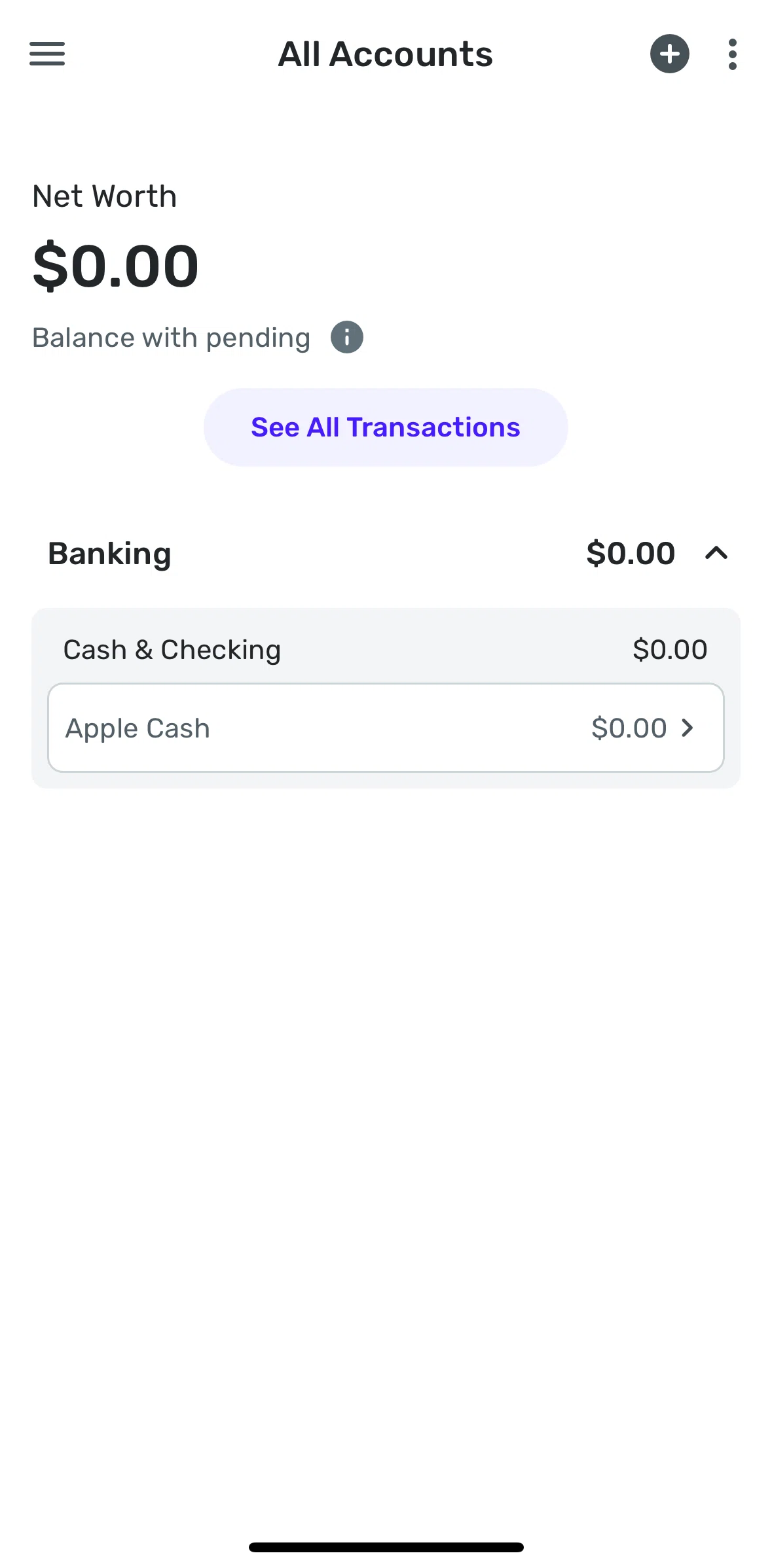 Quicken Screen screen in the Adding a new account flow