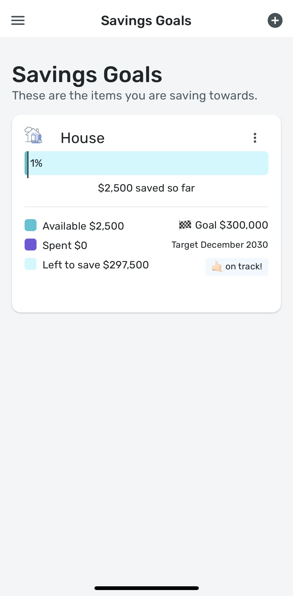 Quicken Screen screen in the Goal options flow
