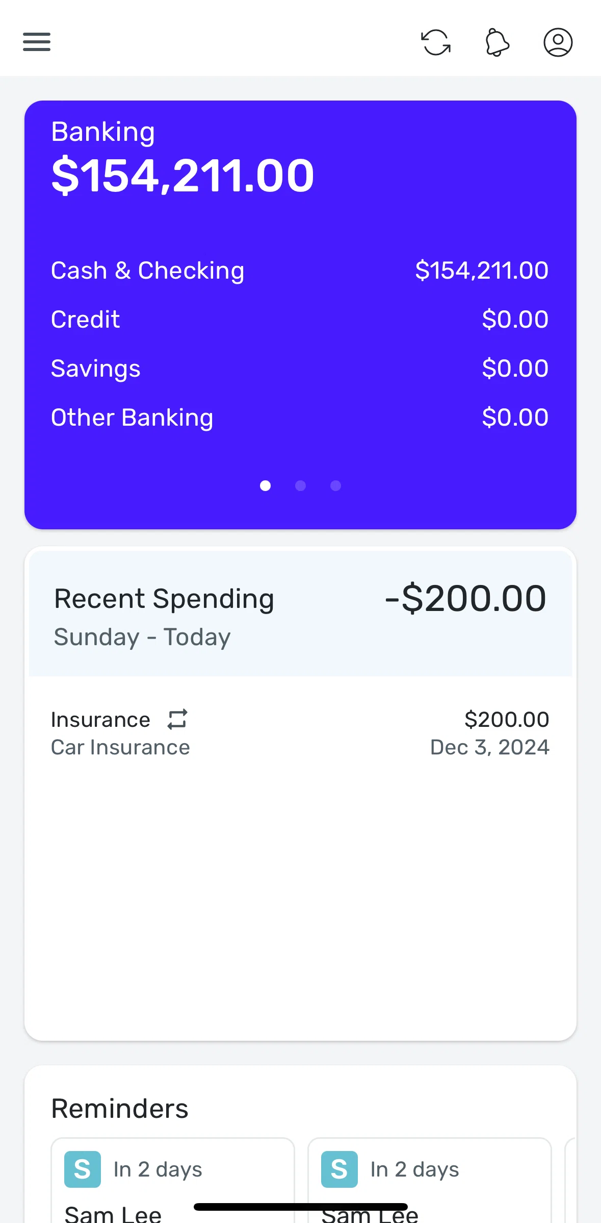 Quicken Screen screen in the Profile flow