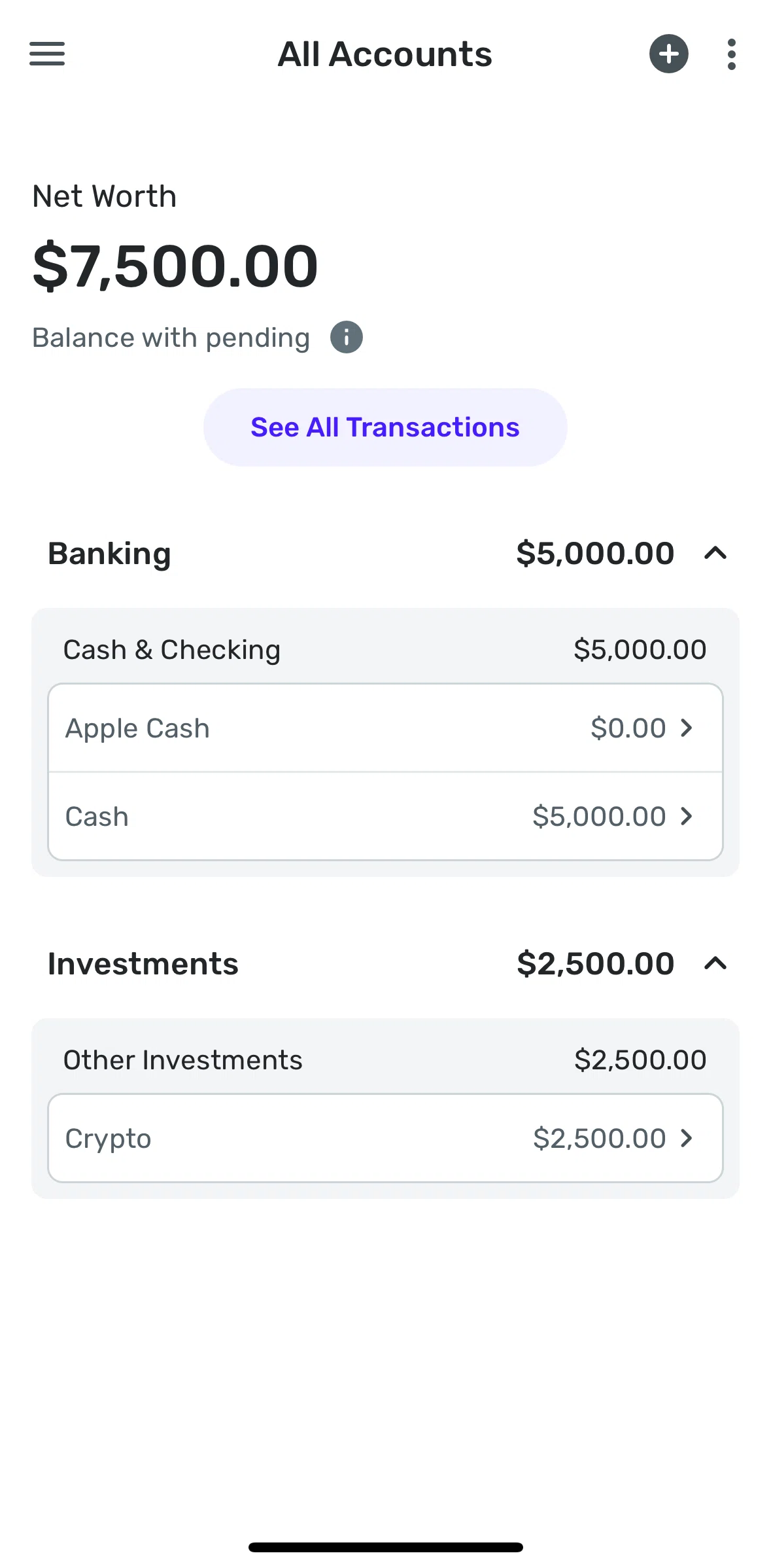 Quicken Screen screen in the See all transactions flow