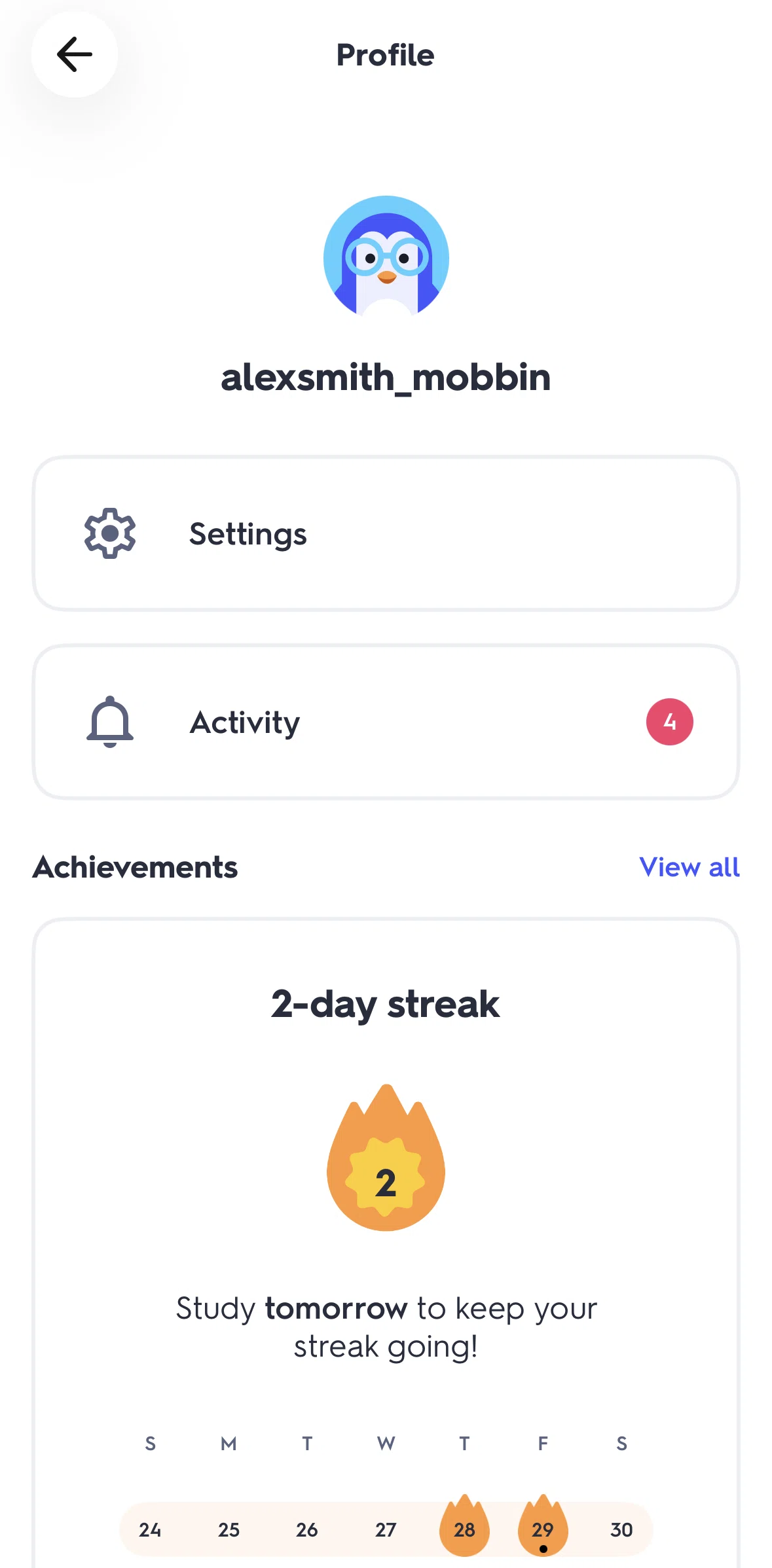 Quizlet Screen screen in the Activity flow