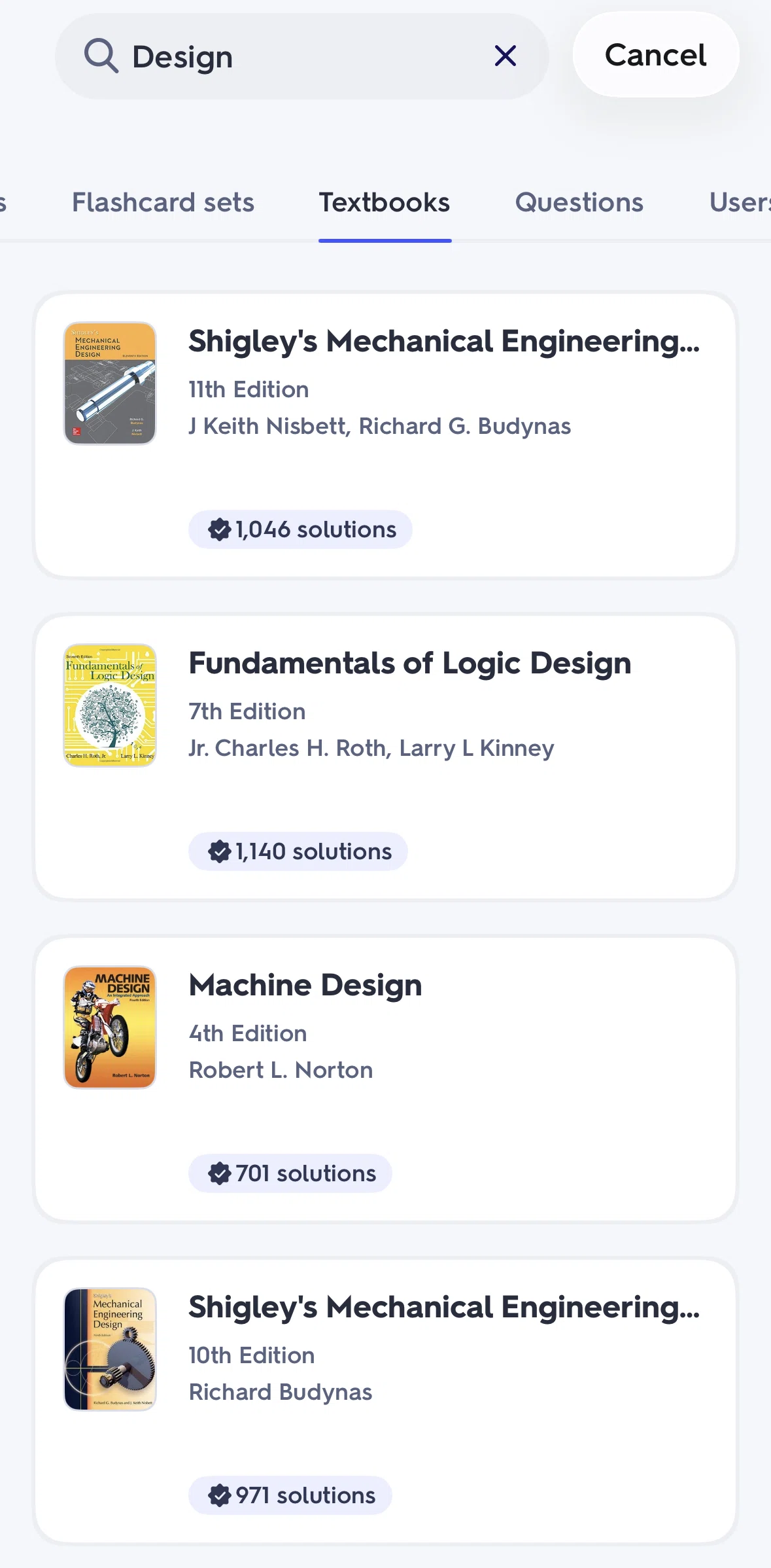 Quizlet Screen screen in the Solution detail flow