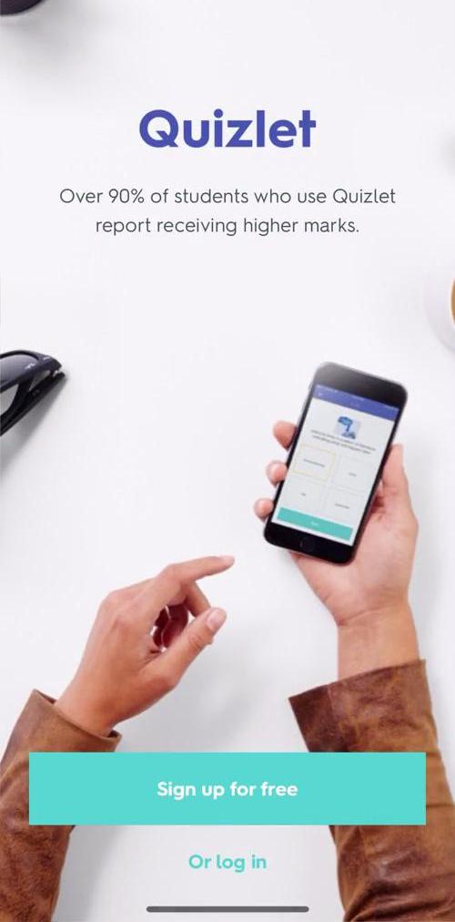 Quizlet Sign up screen in the Teacher Signup flow
