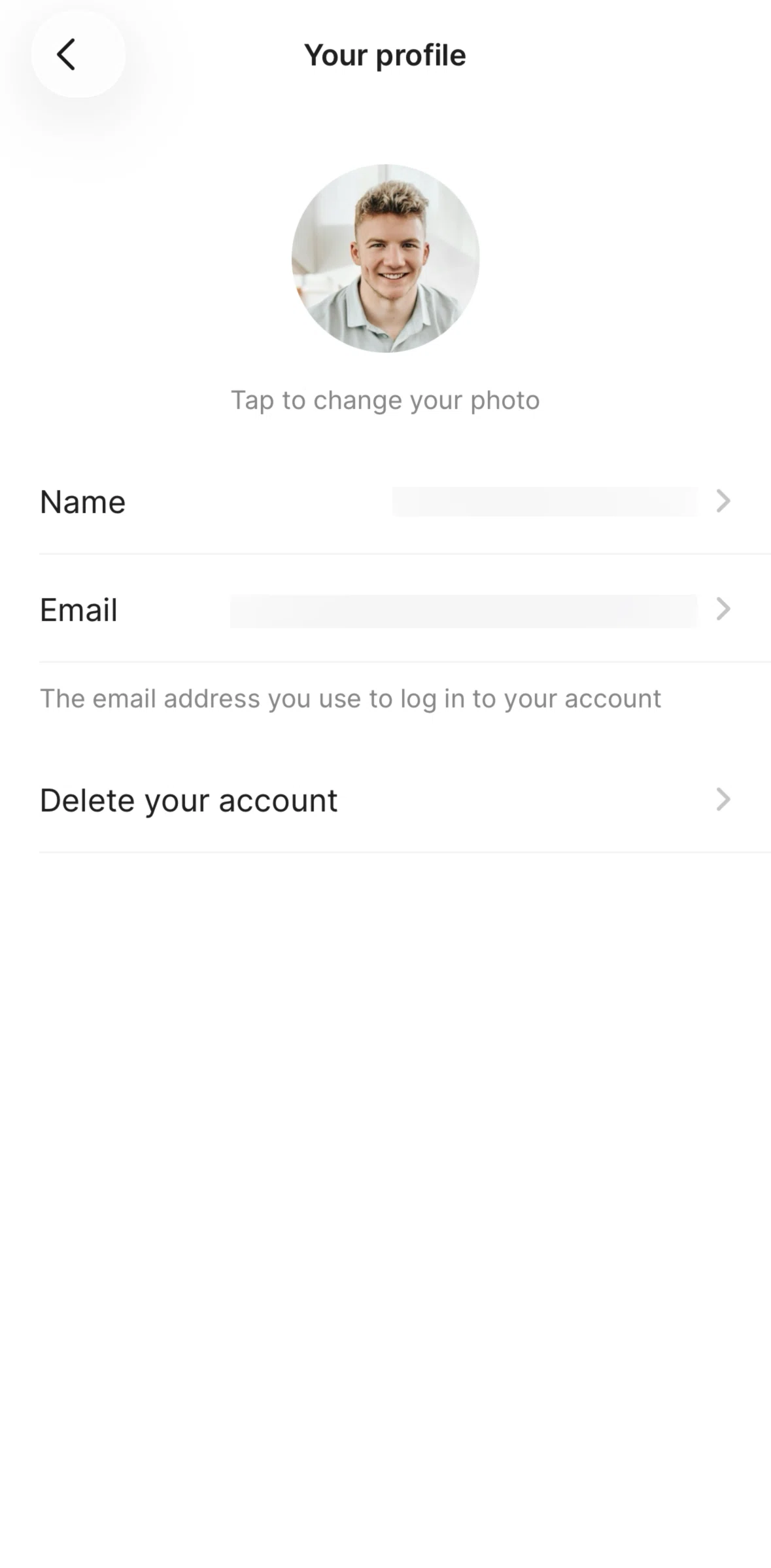 Quo Screen screen in the Deleting account flow