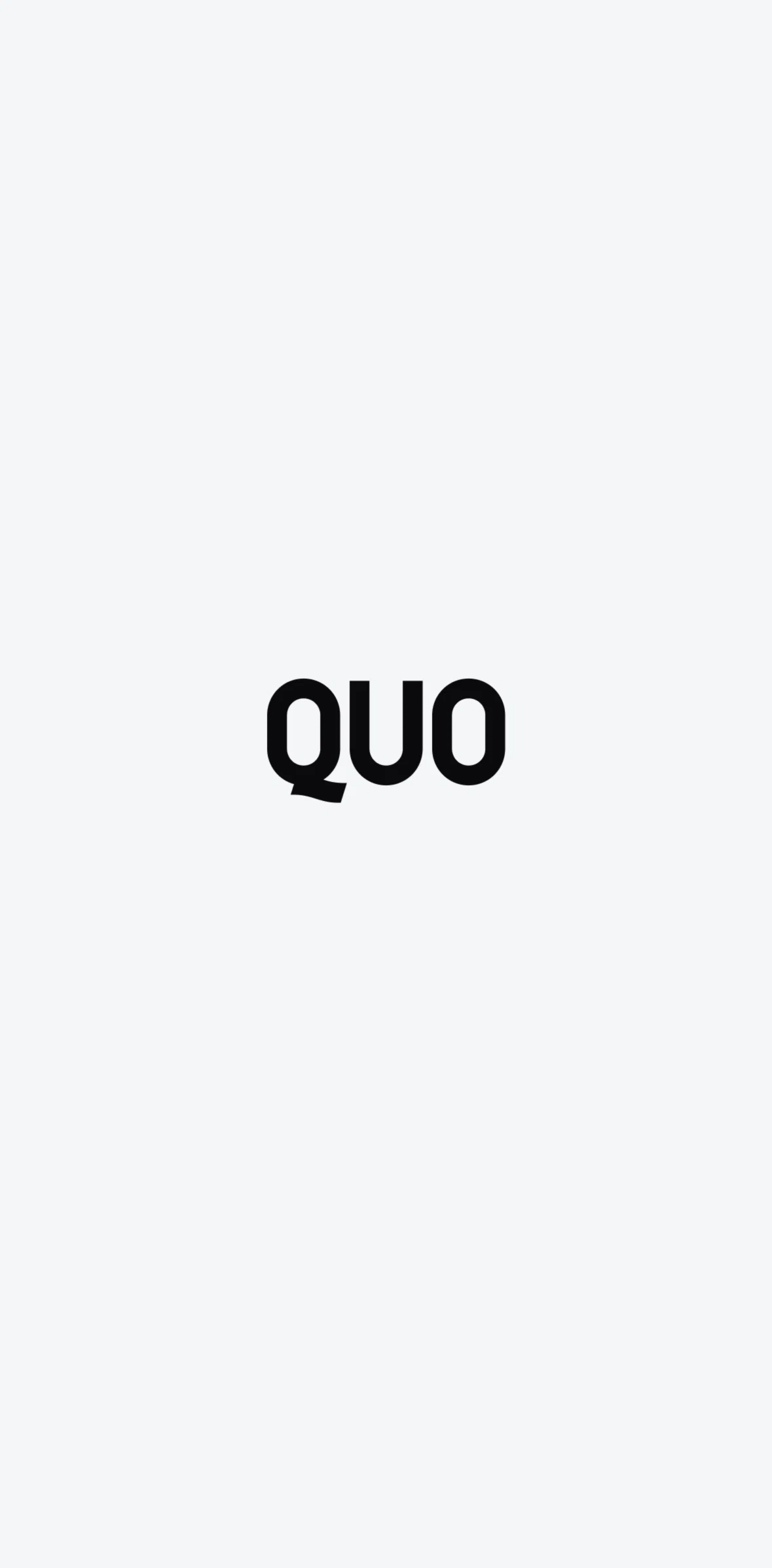 Quo Screen screen in the Onboarding flow