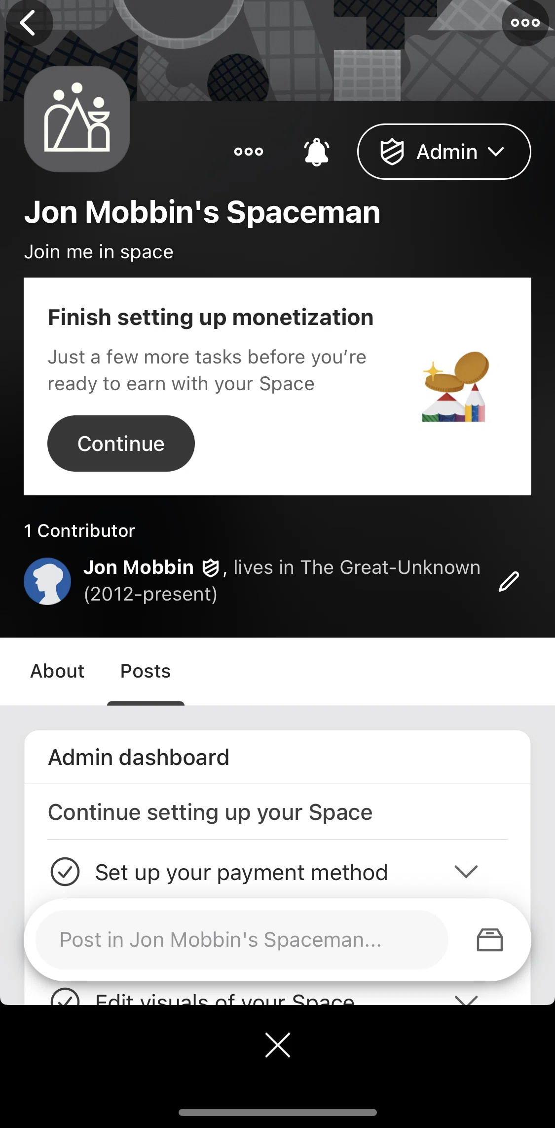 Quora Screen screen in the Completing monetization flow