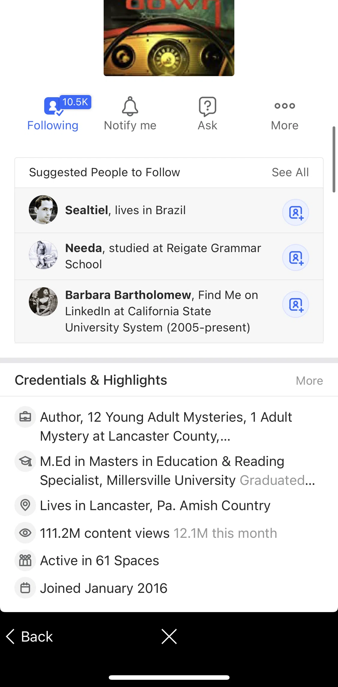 Quora Screen screen in the Enabling user notifications flow