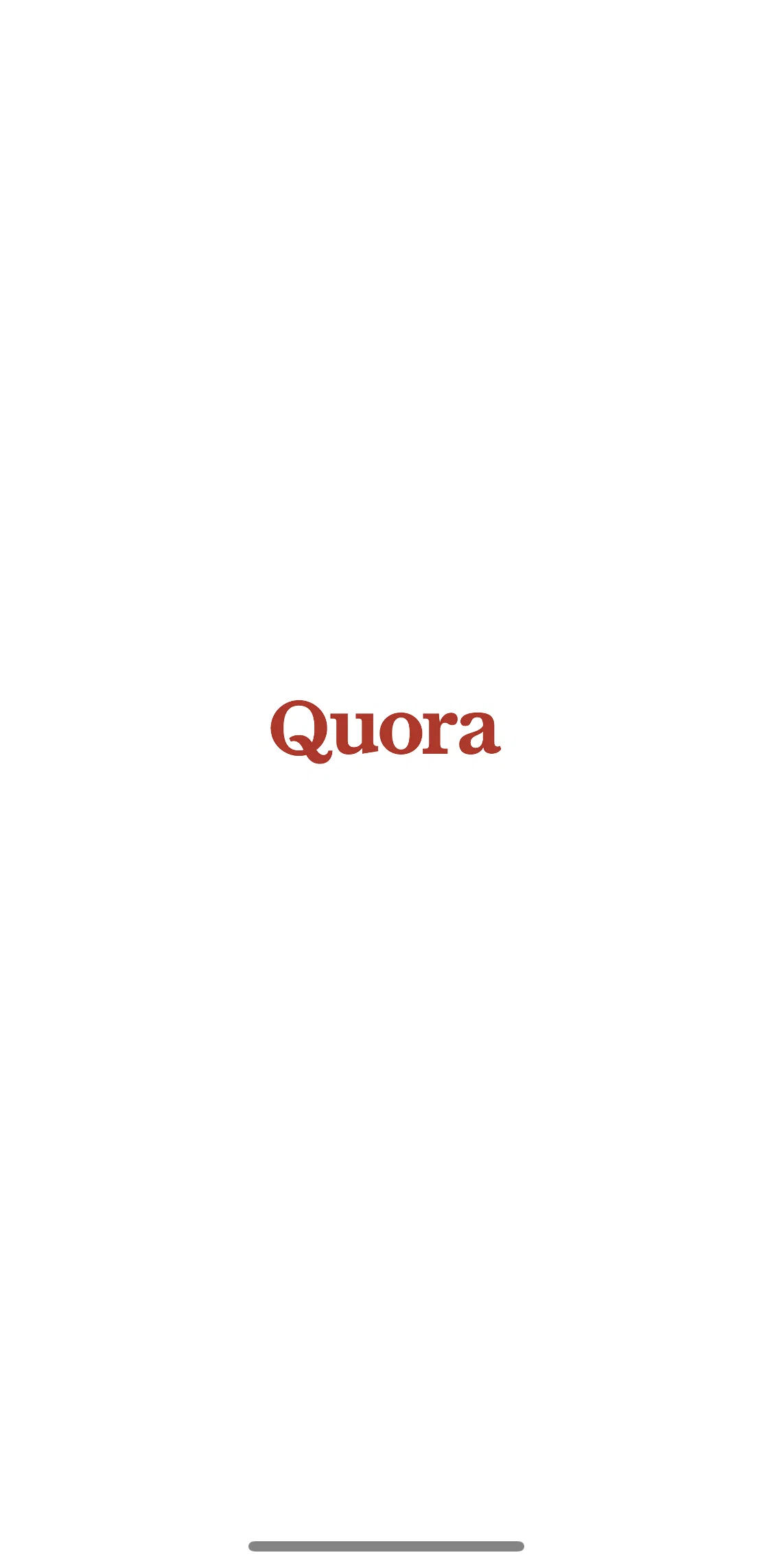 Quora Screen screen in the Logging in flow