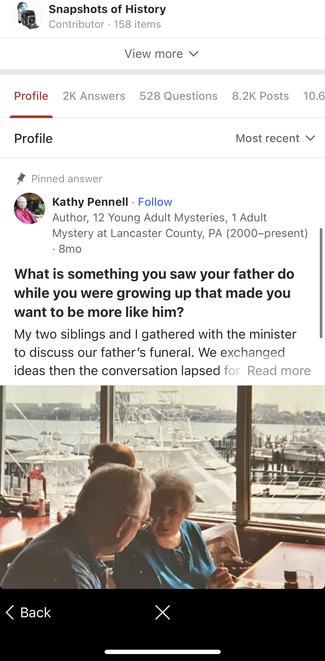 Quora Screen screen in the Sorting feed by views flow