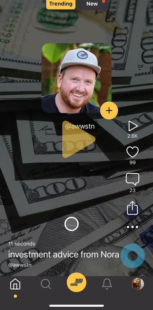 Racket Home screen in the Updating Your Profile flow