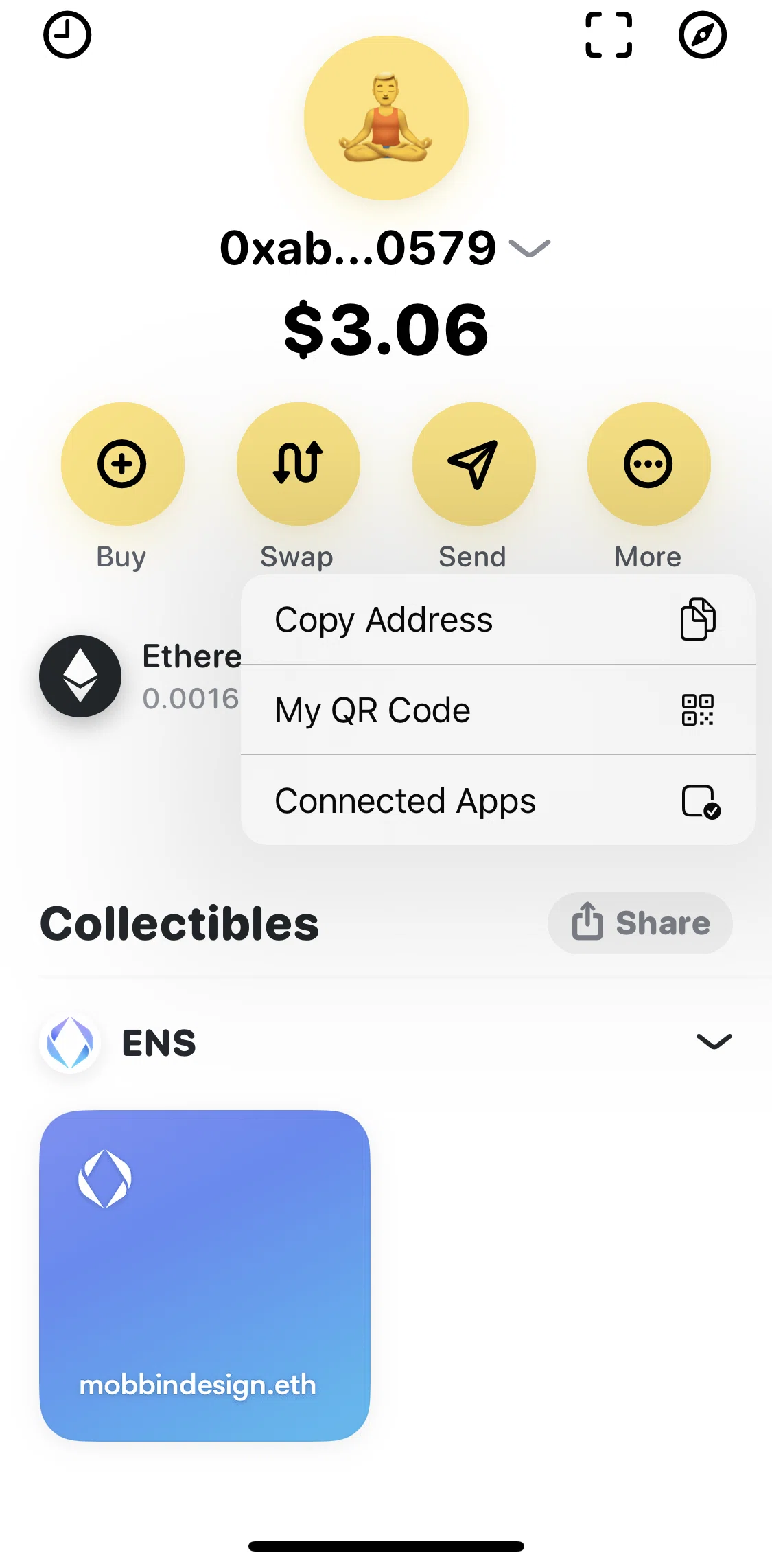 Rainbow Screen screen in the Wallet QR code flow