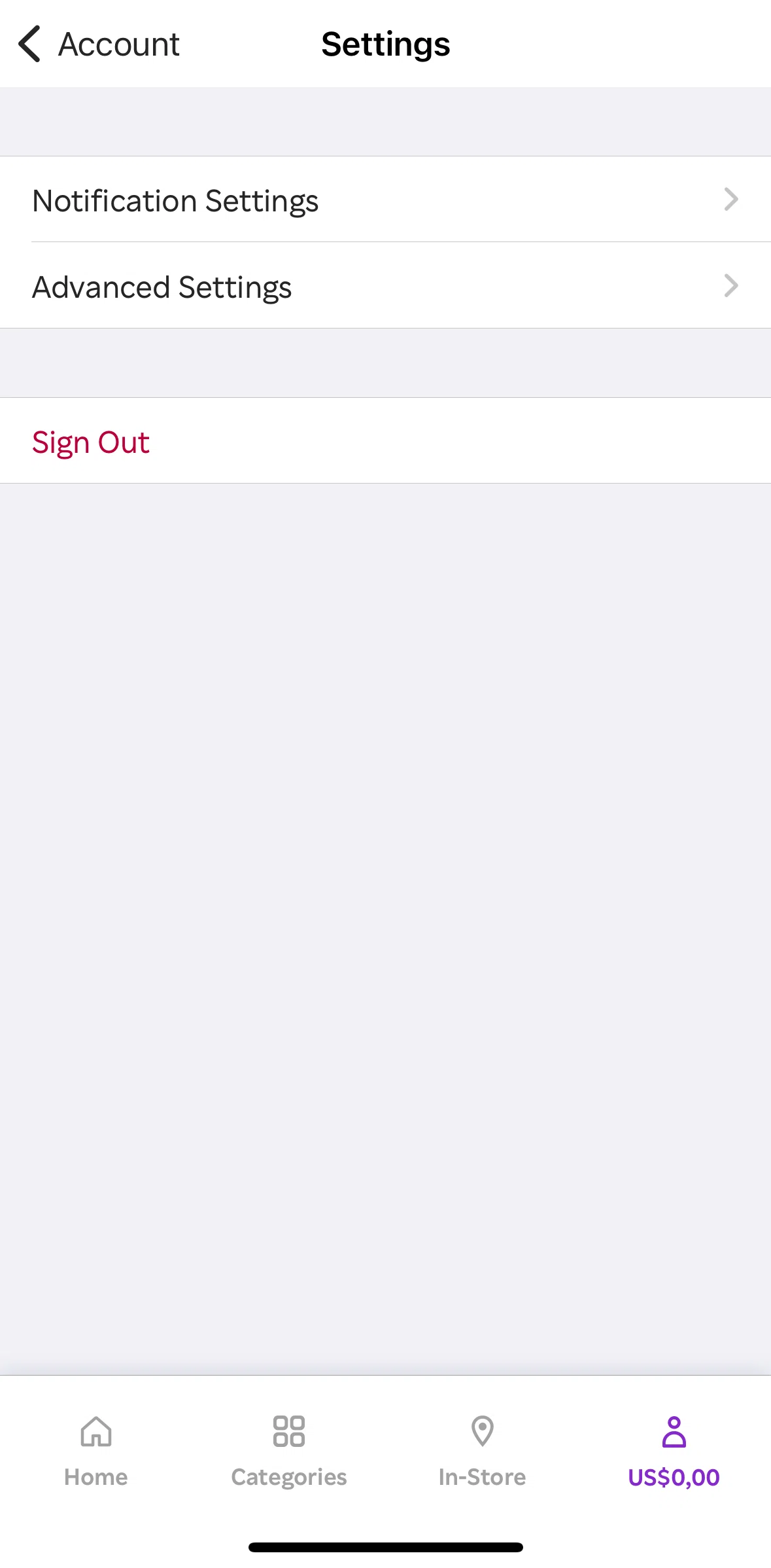 Rakuten Screen screen in the Logging out flow