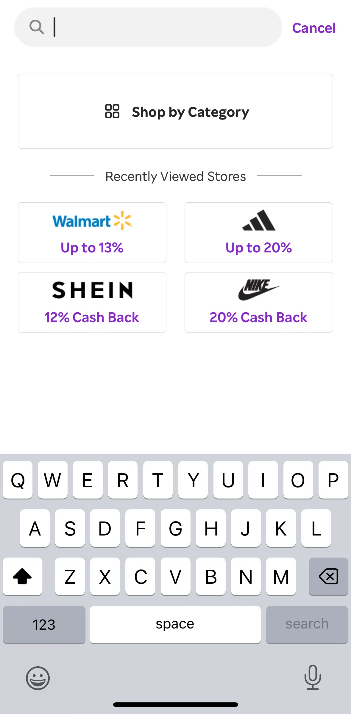 Rakuten Screen screen in the Store detail flow