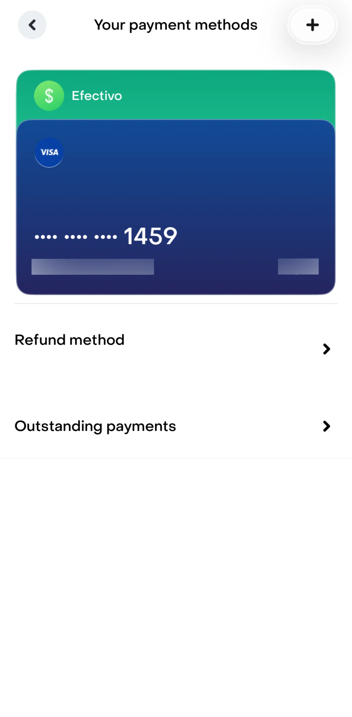 Rappi Screen screen in the Card detail flow