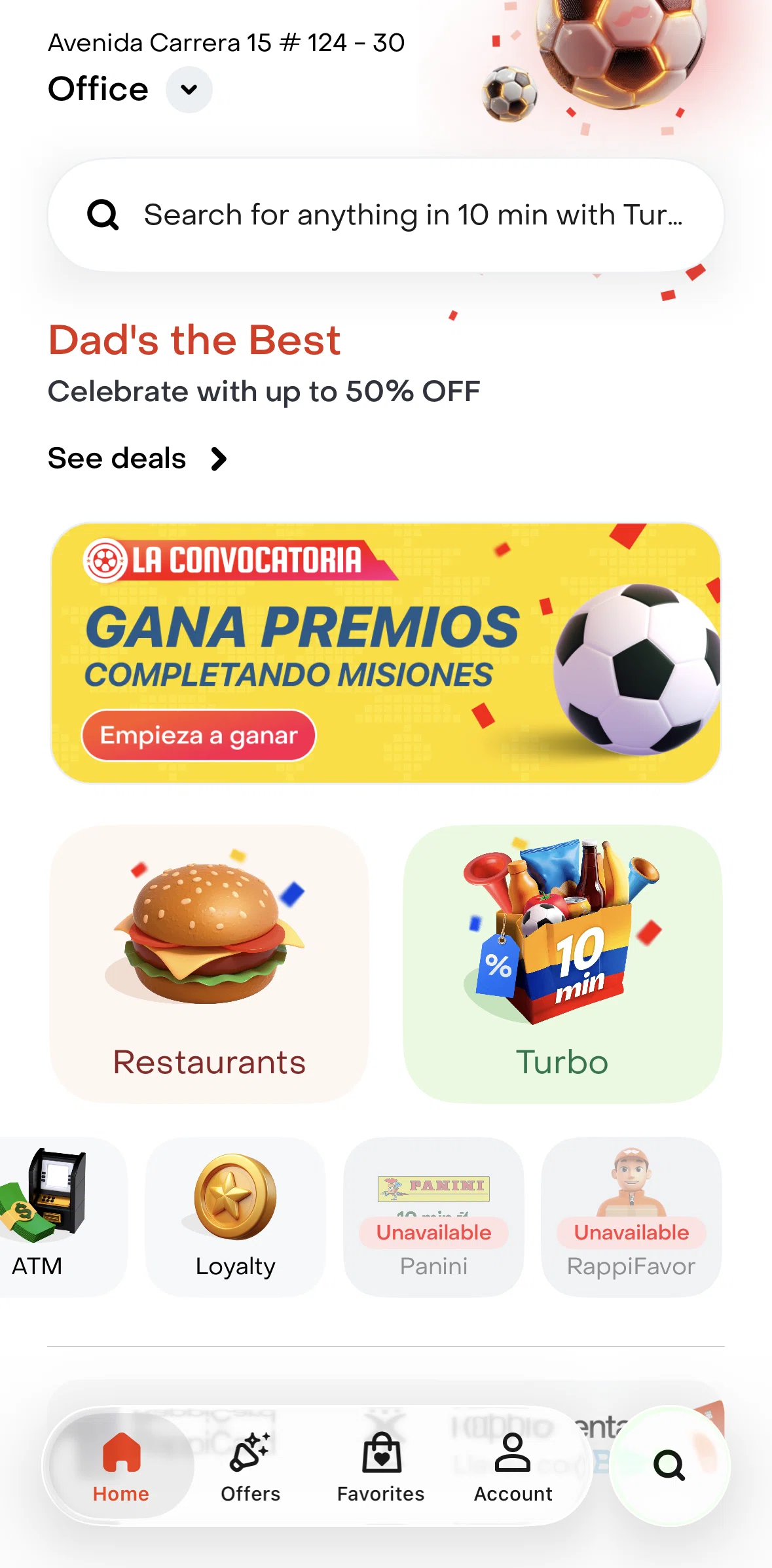 Rappi Screen screen in the Loyalty flow