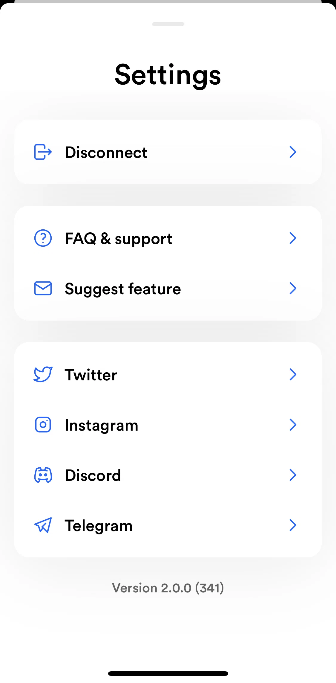 Rarible Screen screen in the Disconnecting wallet flow