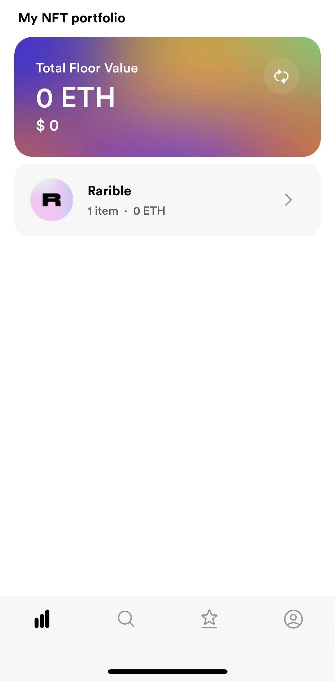 Rarible Screen screen in the Rarible collection flow