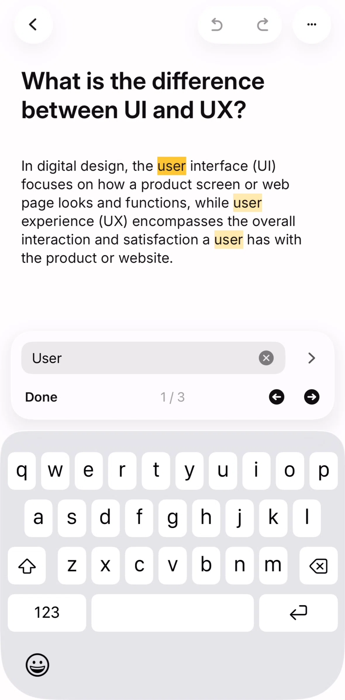 Raycast Screen screen in the Replacing a word flow