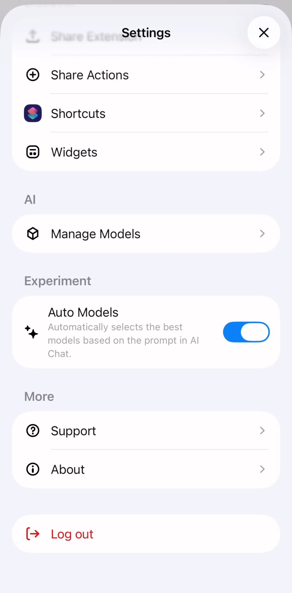 Raycast Screen screen in the Support flow
