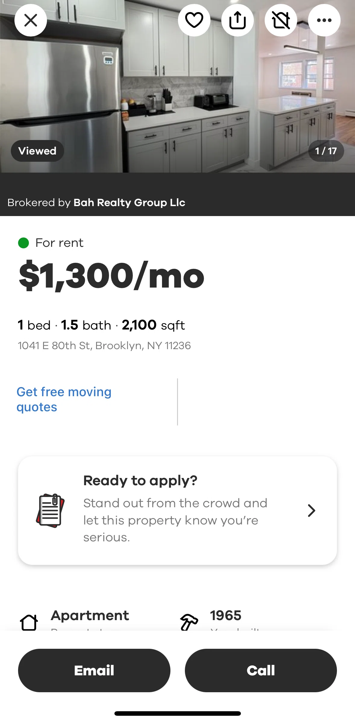 Realtor.com Screen screen in the Adding to favorites flow