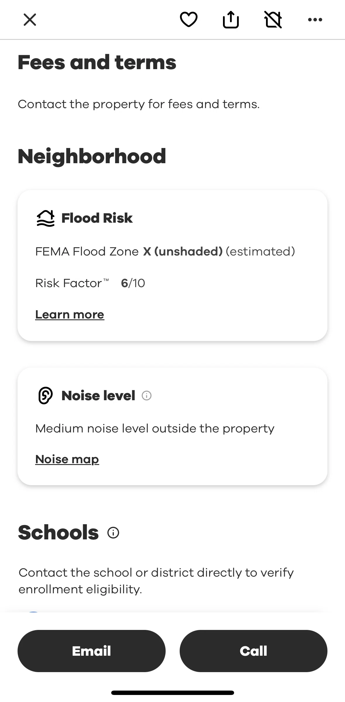 Realtor.com Screen screen in the Flood risk flow