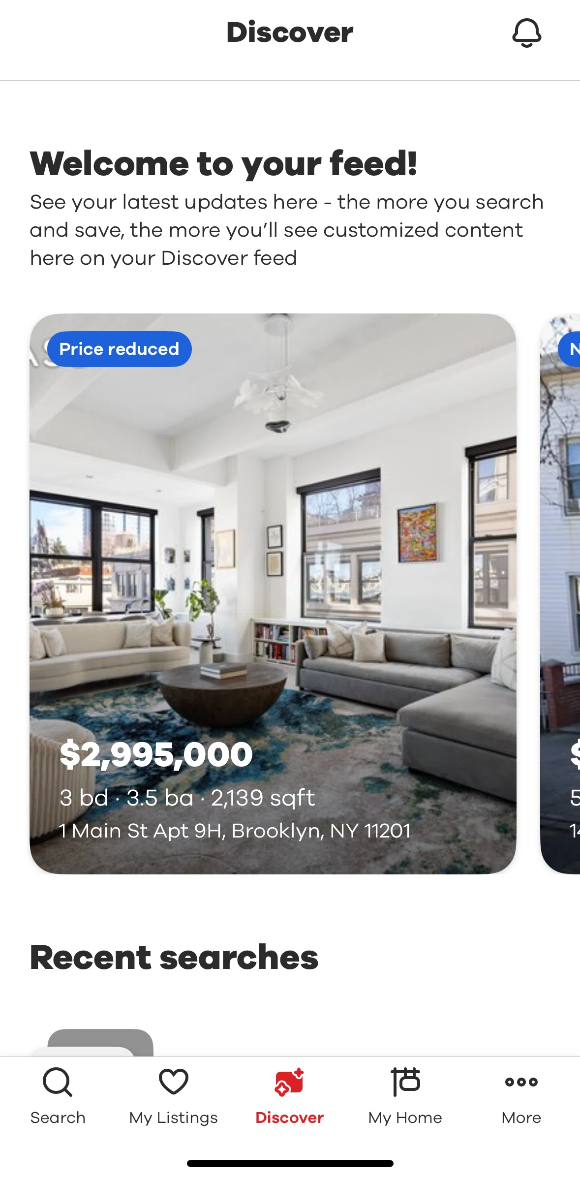 Realtor.com Screen screen in the Notifications flow