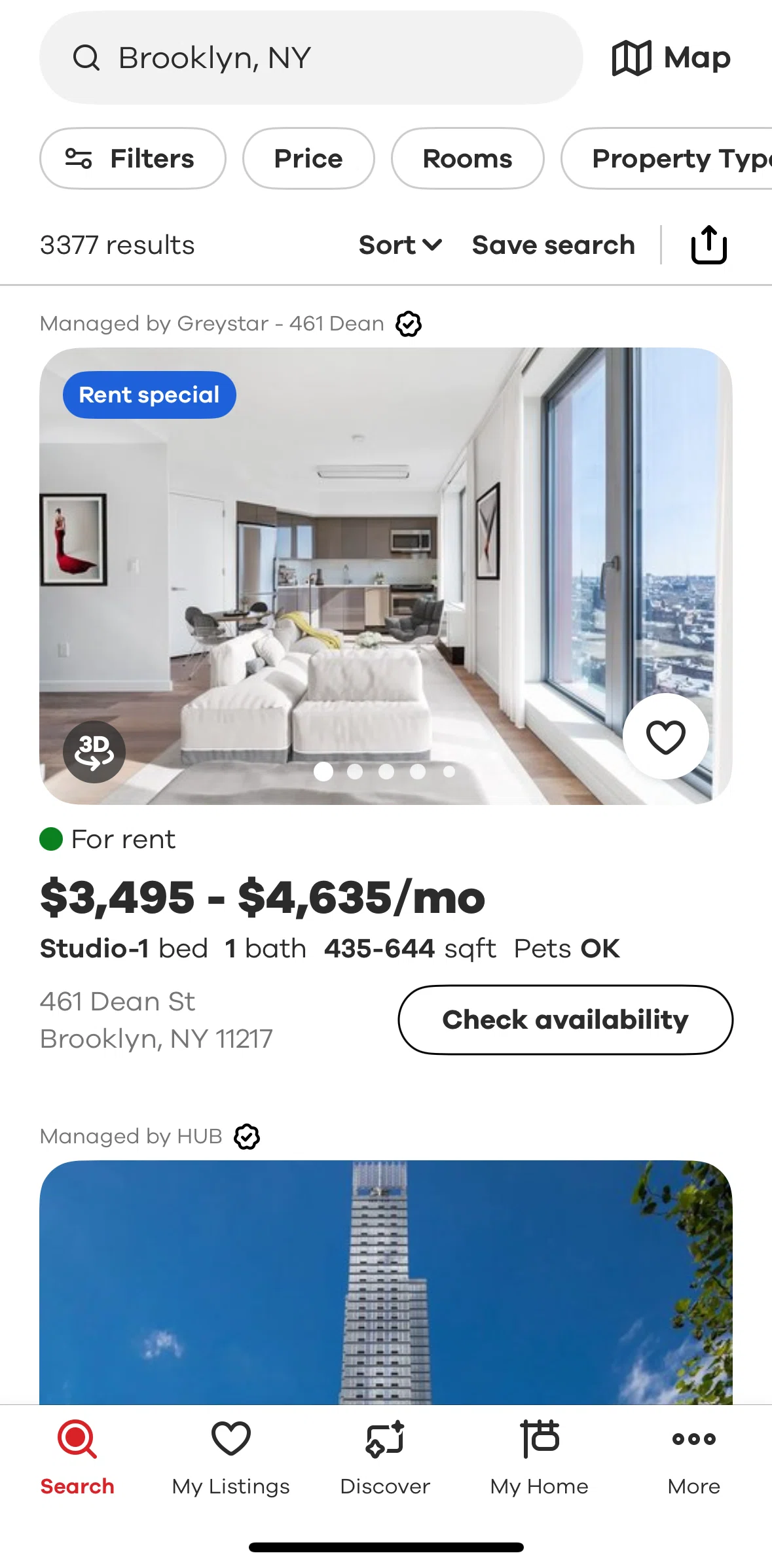 Realtor.com Screen screen in the Starting a 3D tour flow