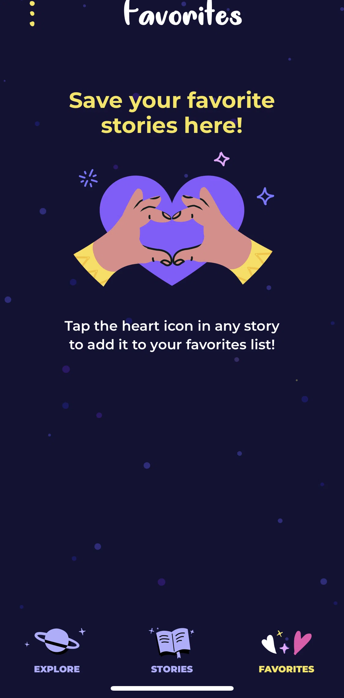 Rebel Girls Screen screen in the Favorites flow
