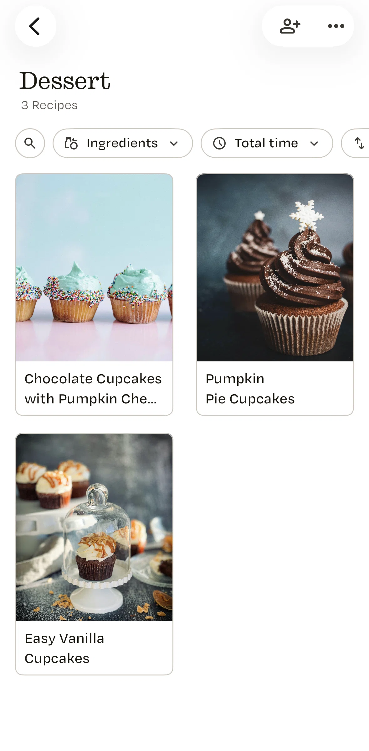 Recime Screen screen in the Recipe detail flow