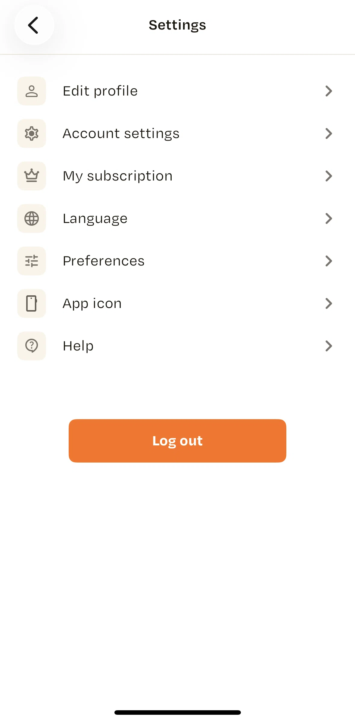 Recime Screen screen in the Updating preferences flow