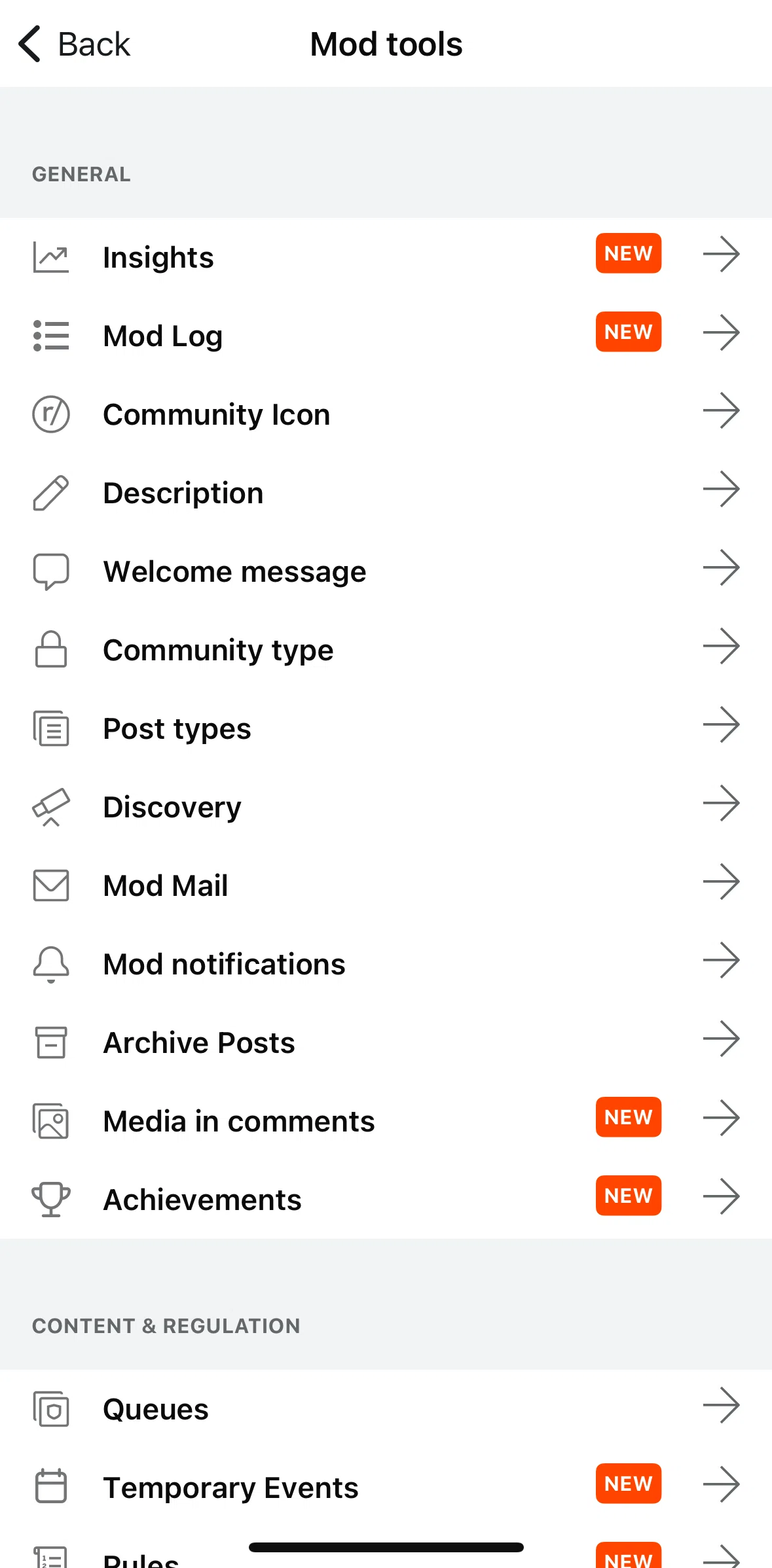 Reddit Screen screen in the Adding a community icon flow