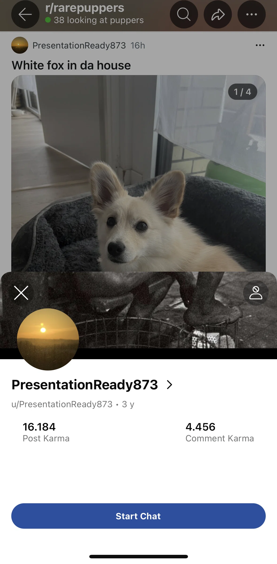 Reddit Screen screen in the Blocking a Redditor flow