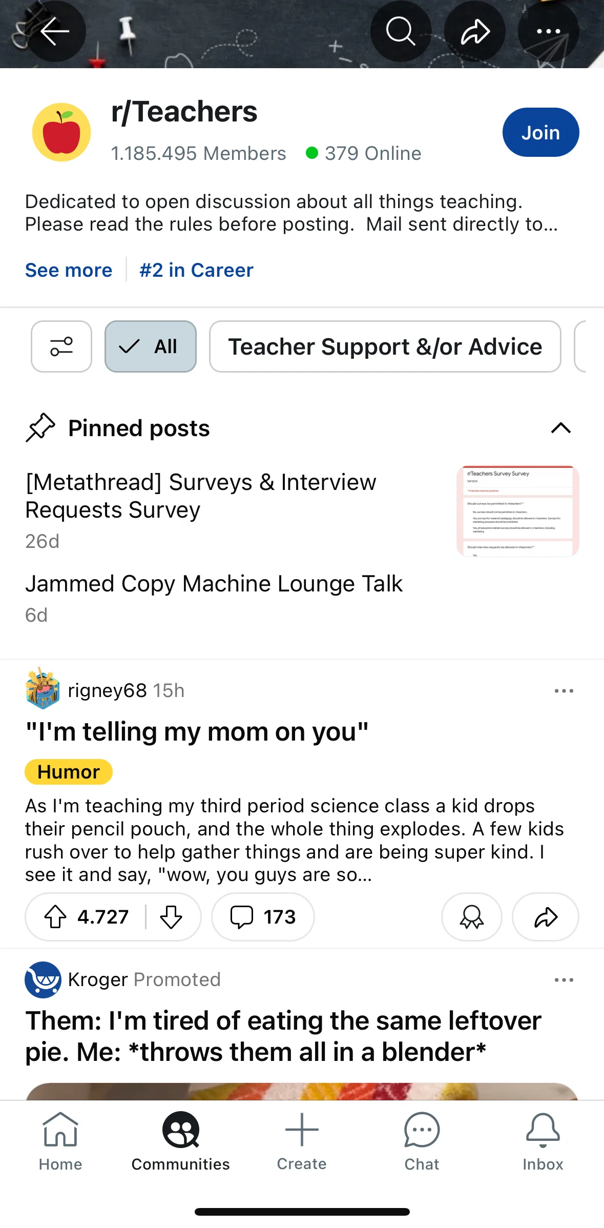 Reddit Screen screen in the Feed options flow