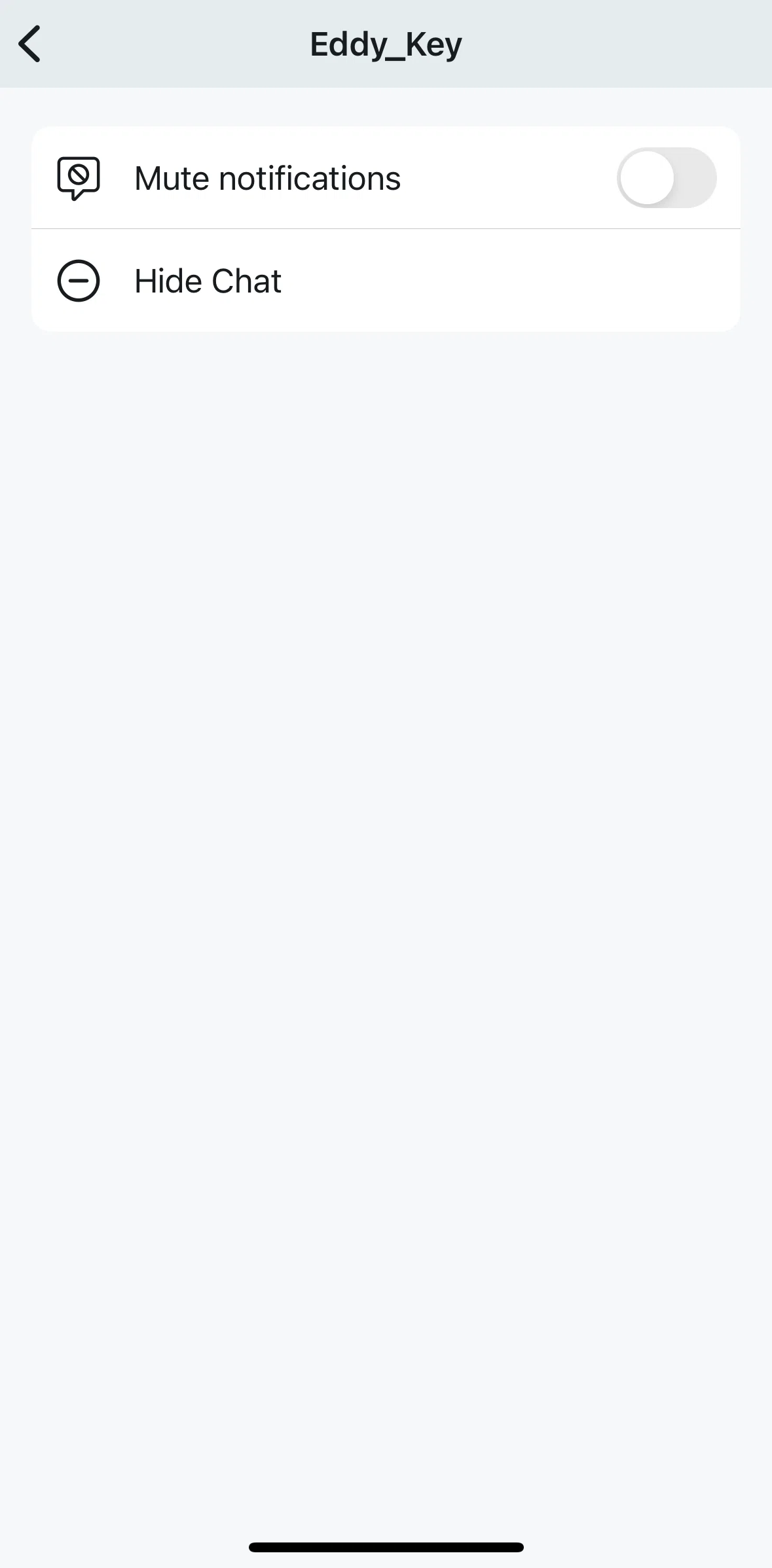 Reddit Screen screen in the Hiding a chat flow